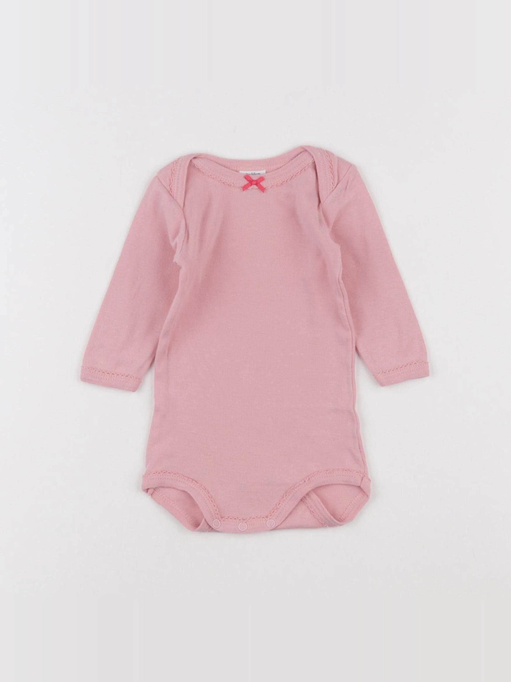 Petit Bateau - body rose - 3 mois