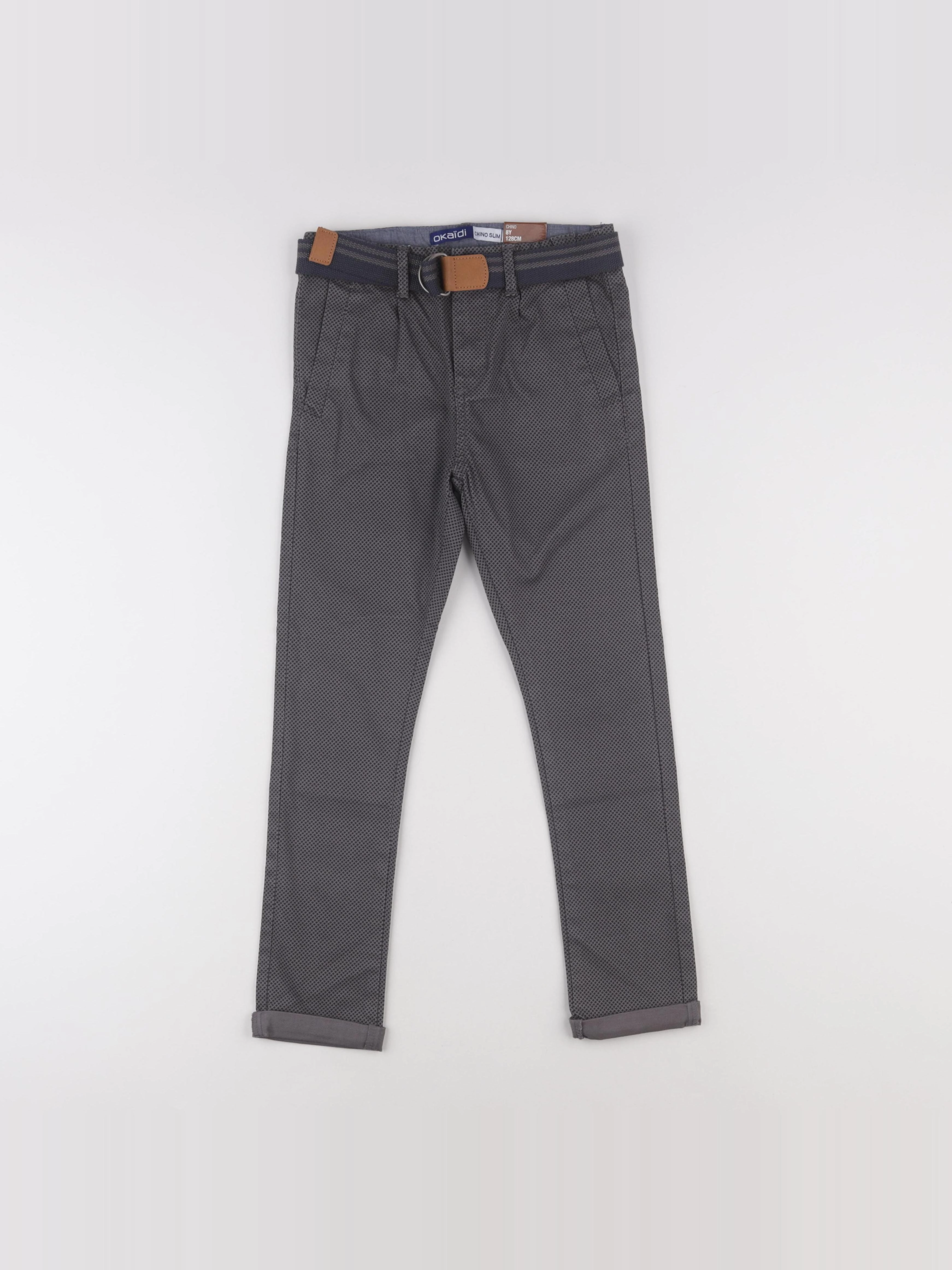 Okaidi - pantalon gris - 8 ans