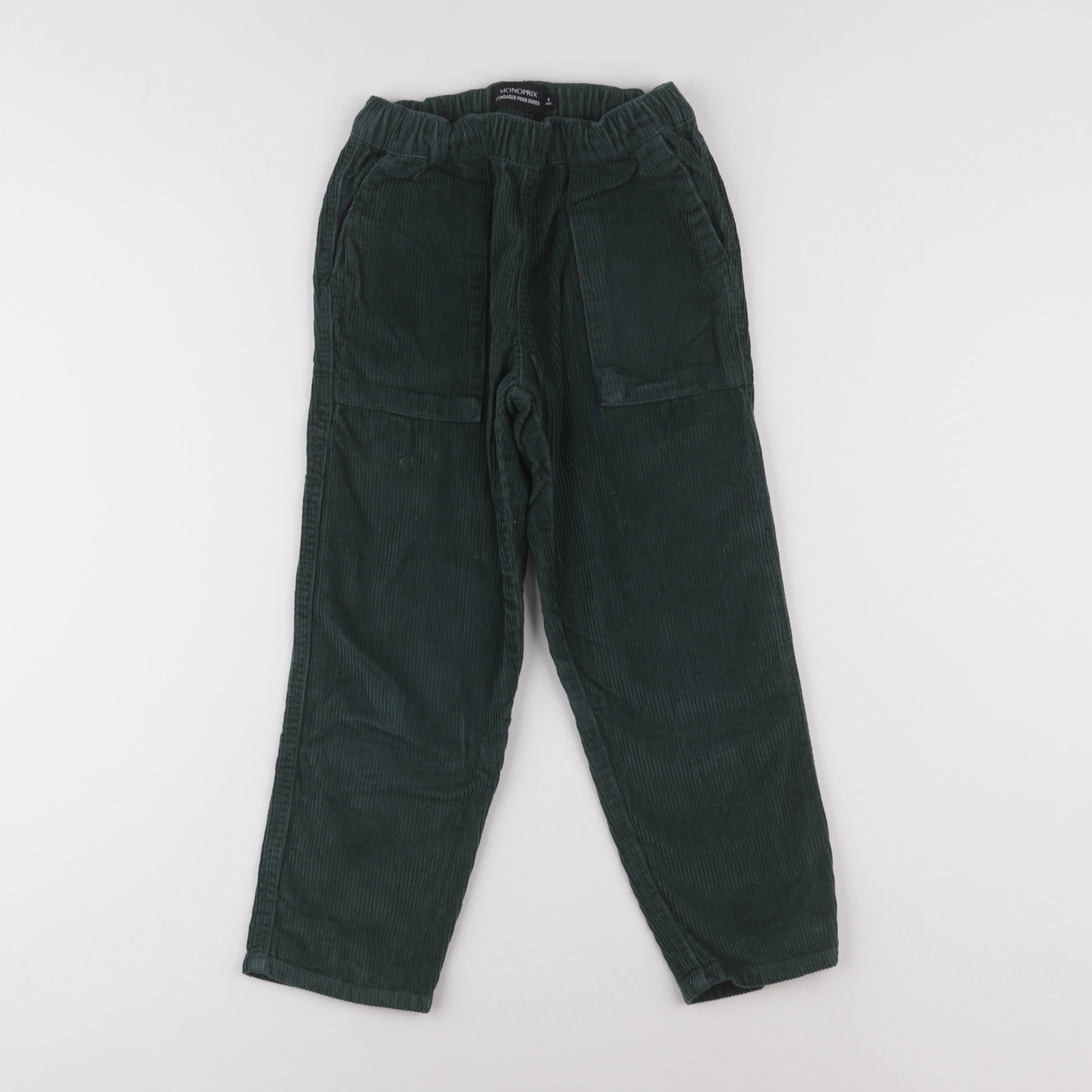 Monoprix - pantalon vert - 8 ans