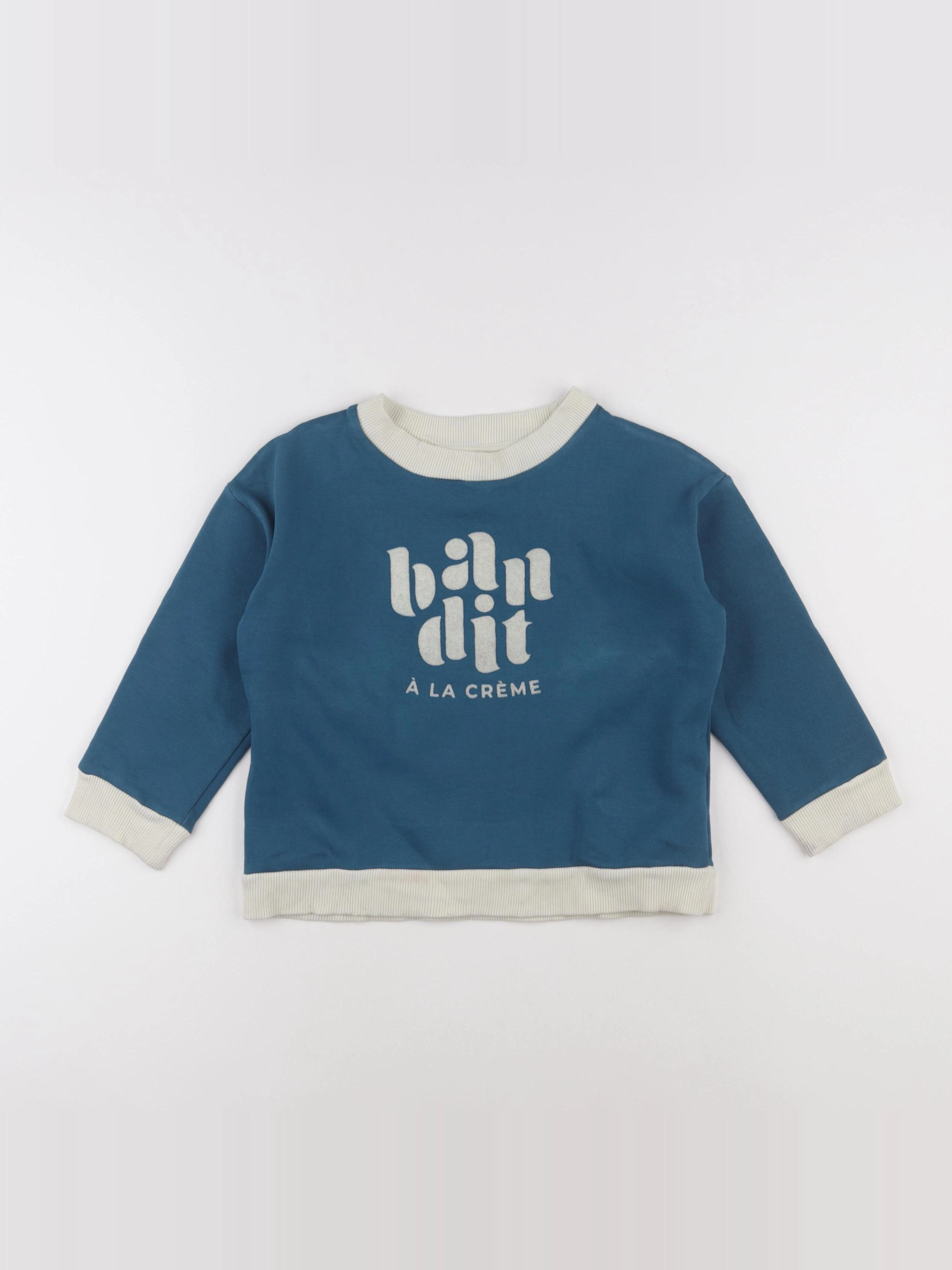 Bandits à la crème - sweat bleu - 8 ans