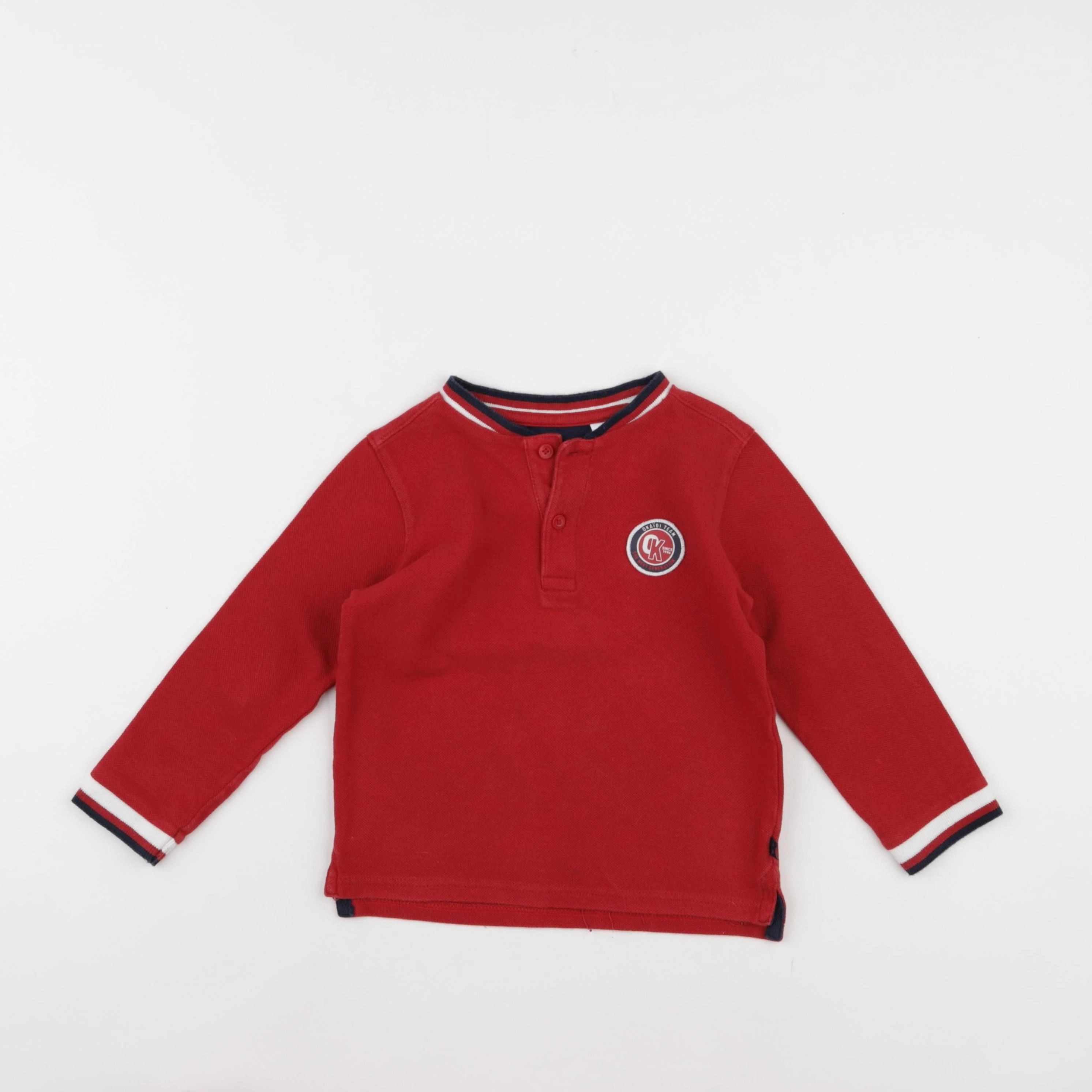 Okaidi - polo rouge - 3 ans