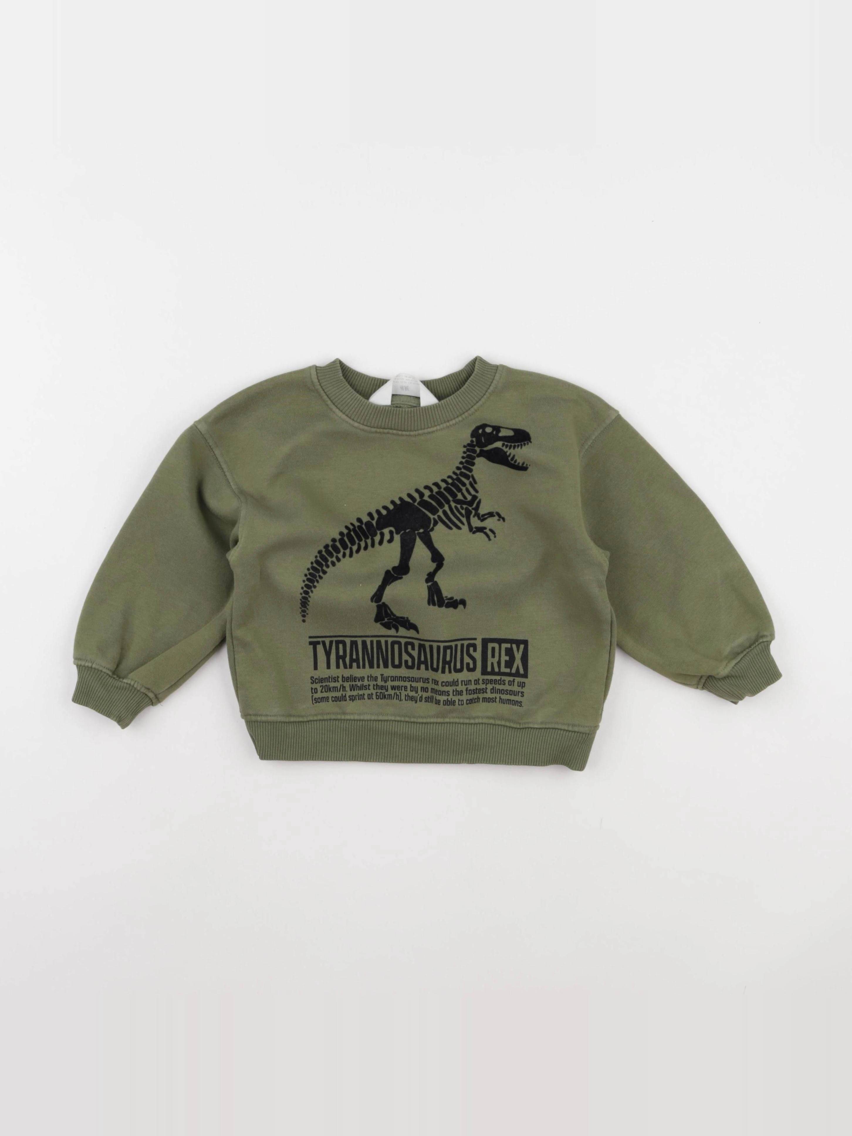 H&M - sweat vert - 18/24 mois