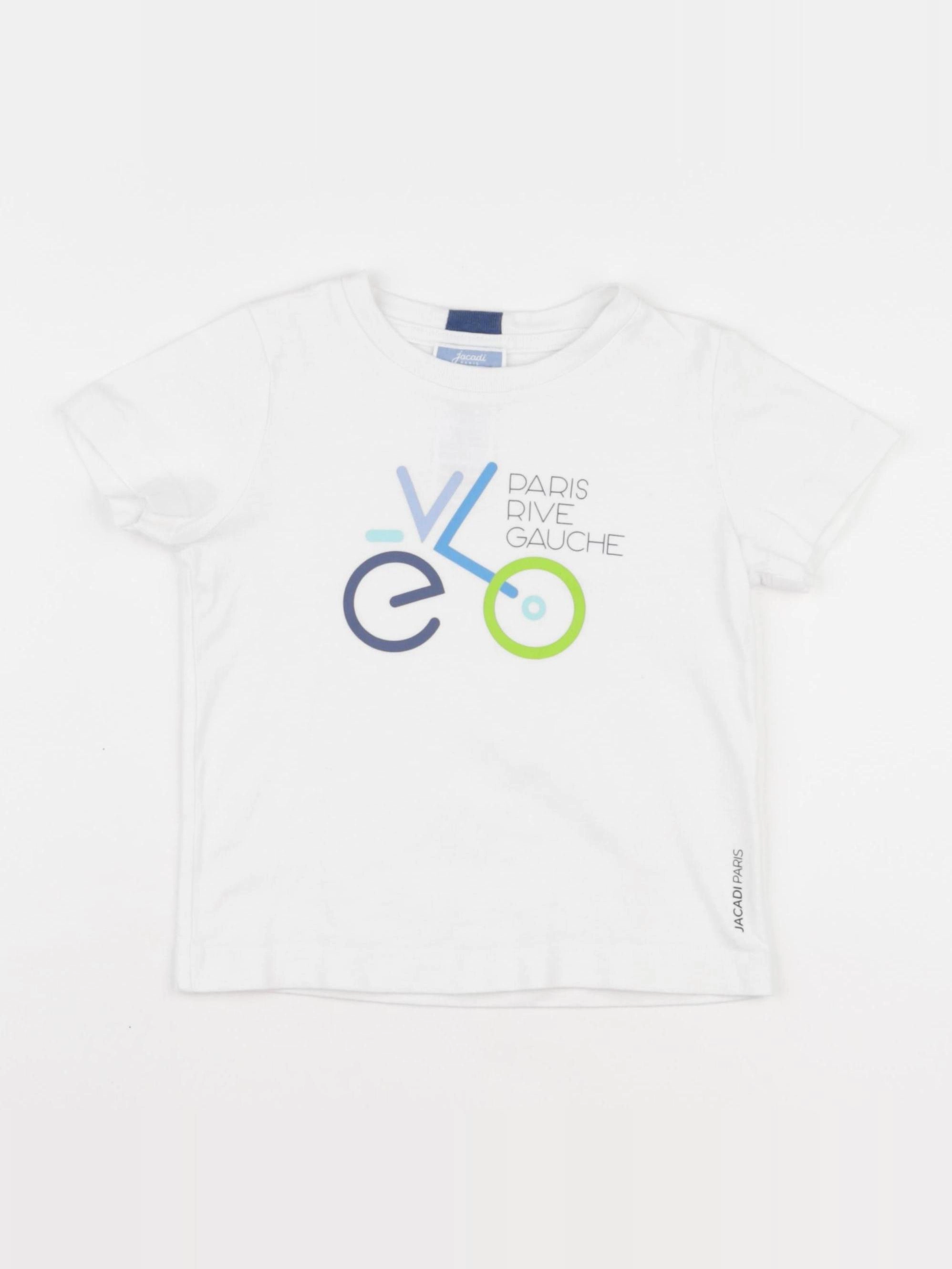 Jacadi - tee-shirt blanc, bleu - 3 ans