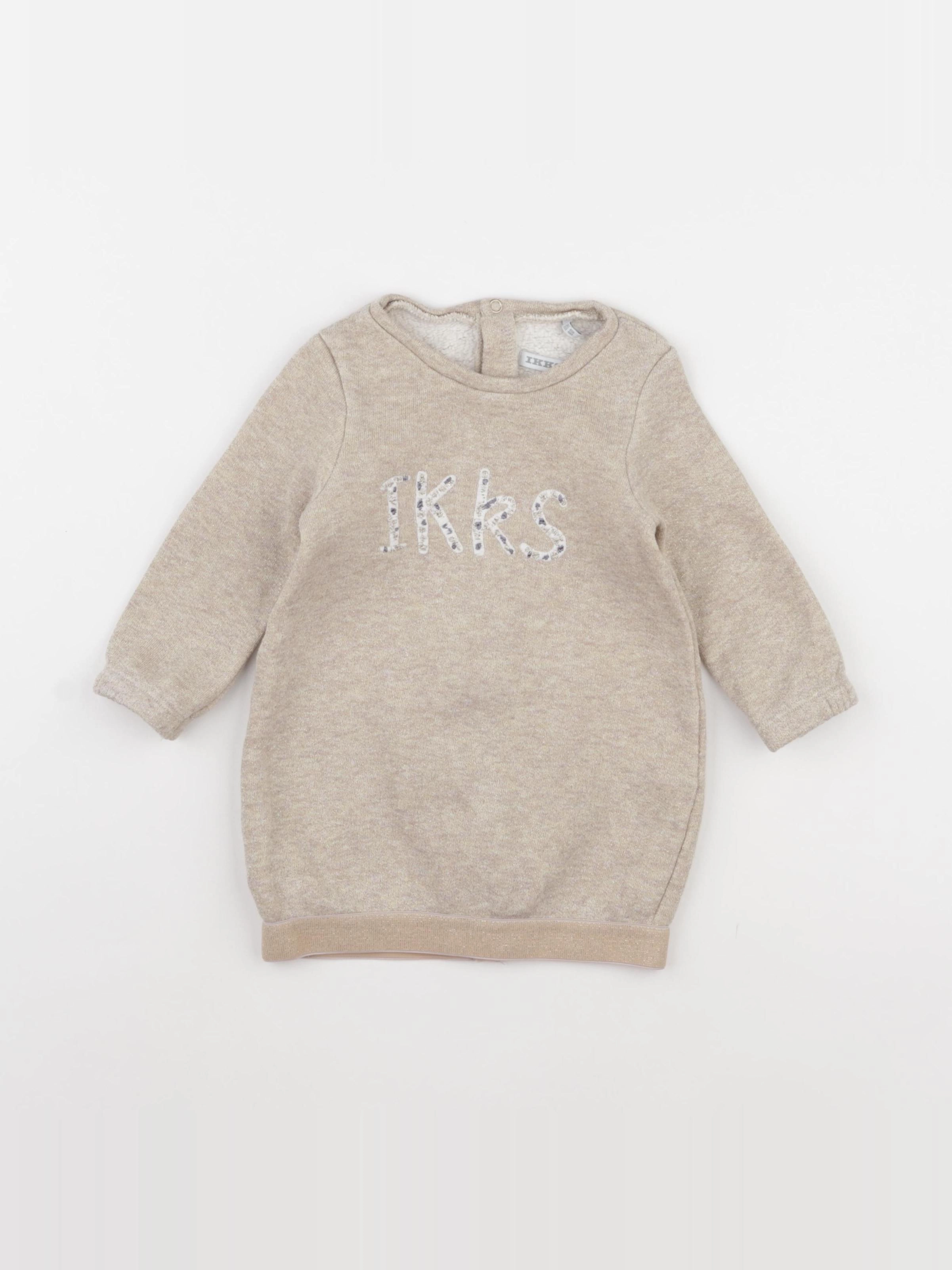IKKS - robe marron, or - 18 mois