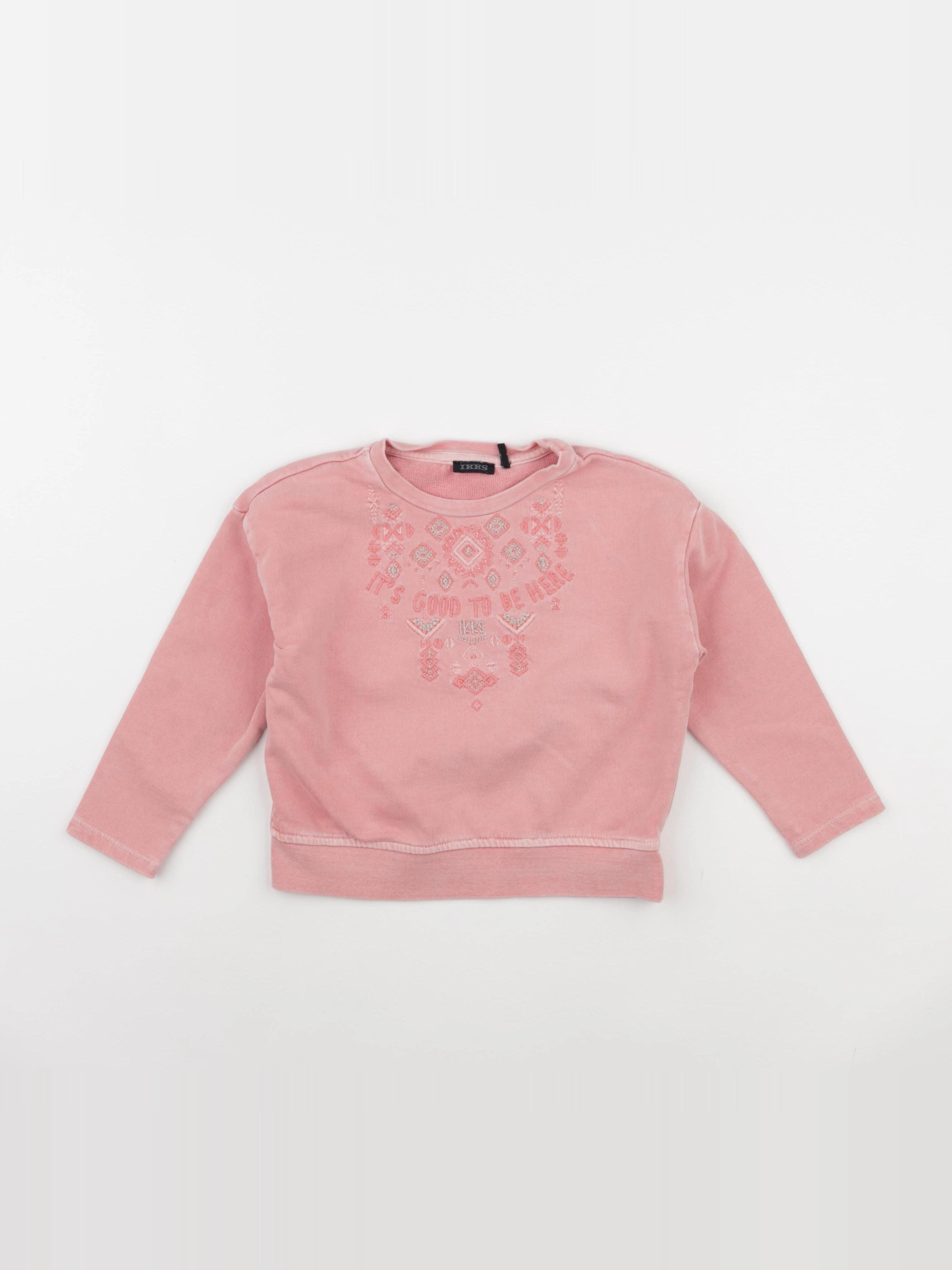 IKKS - sweat rose - 4 ans