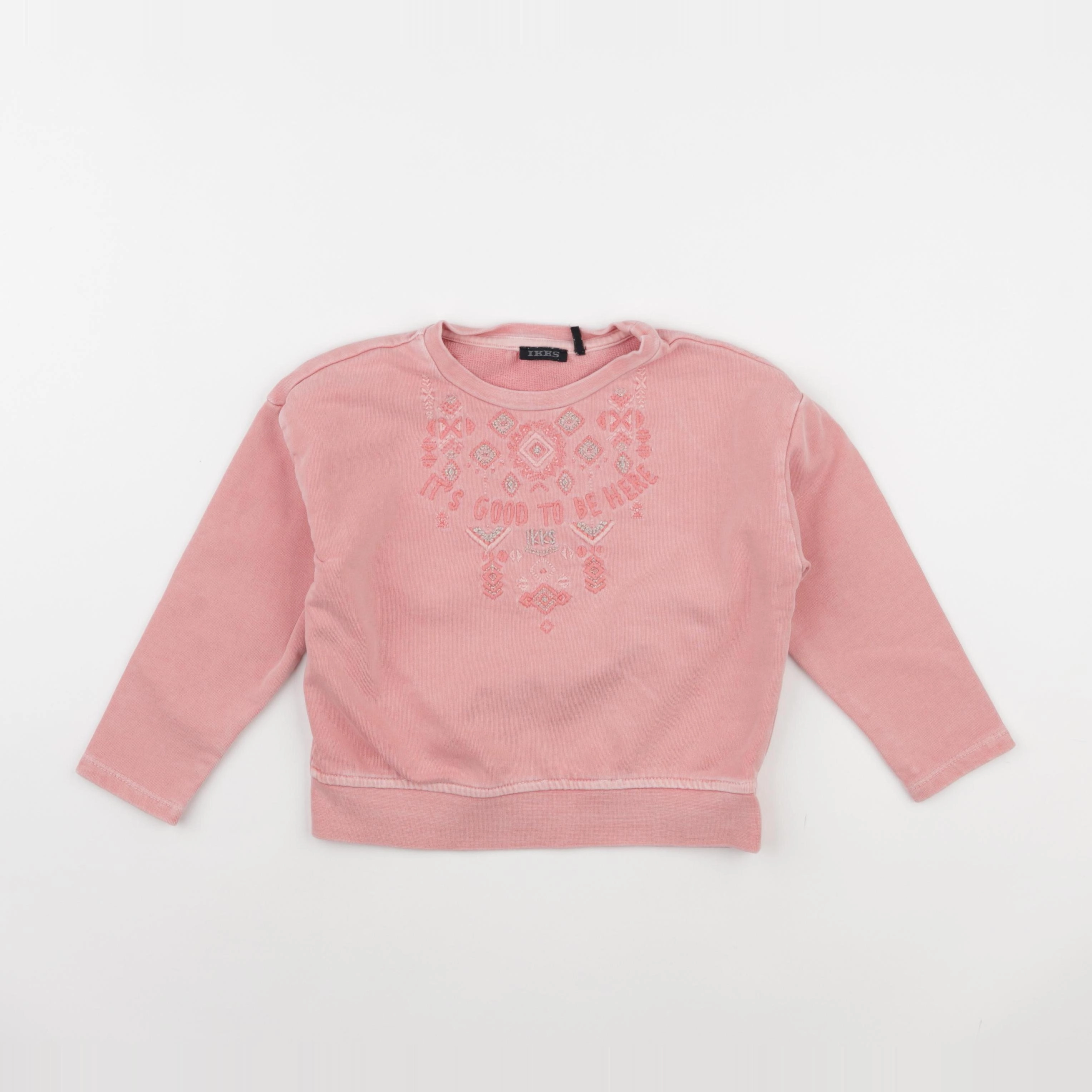 IKKS - sweat rose - 4 ans