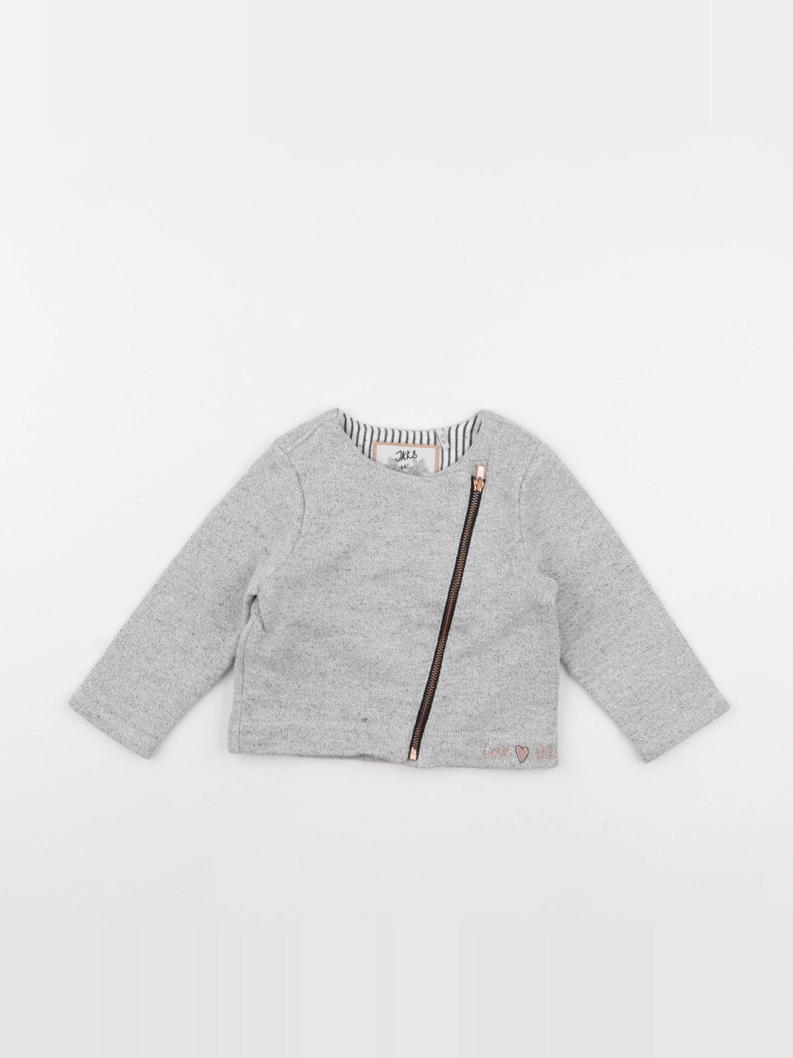 IKKS - veste imprimé au dos gris - 2 ans
