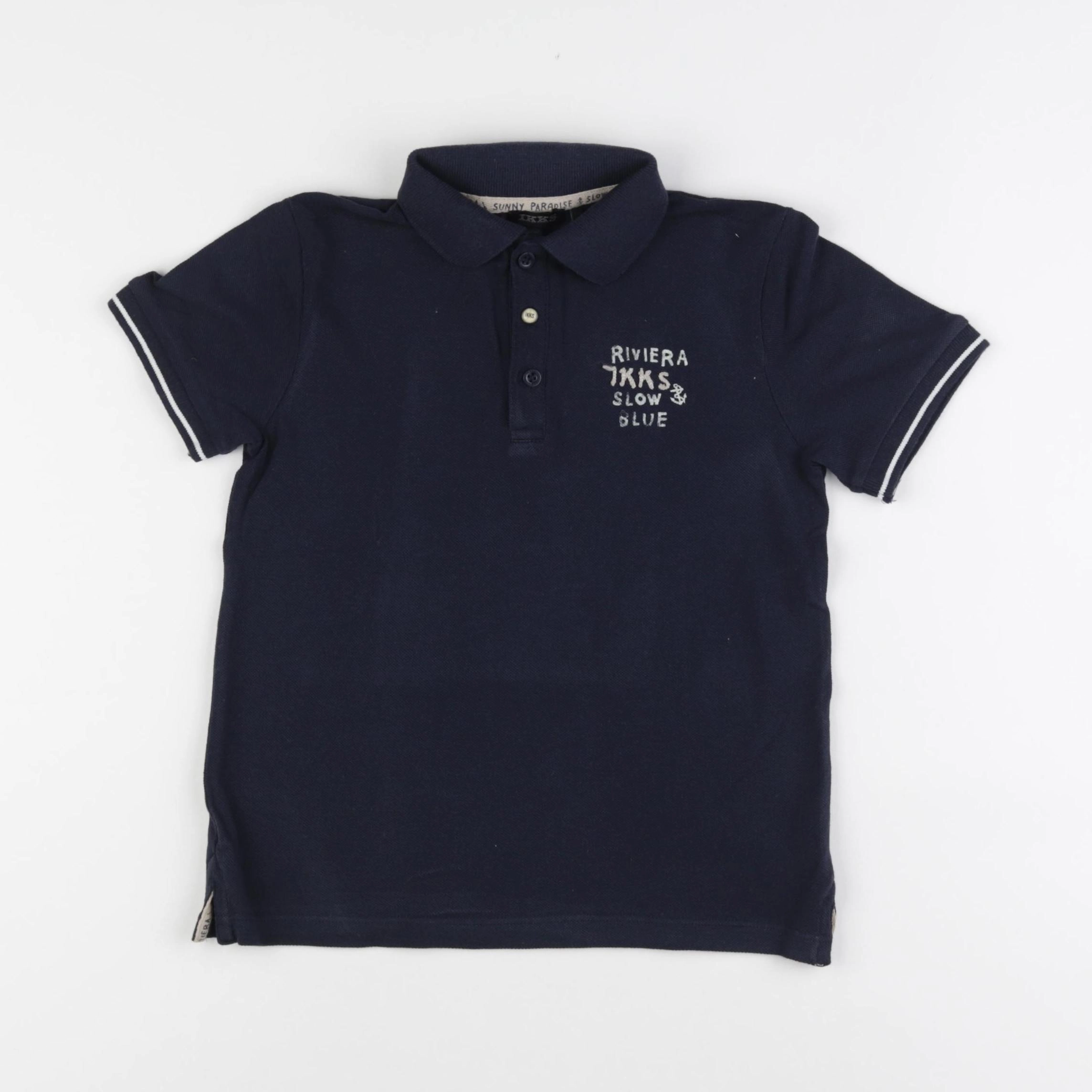 IKKS - polo imprimé au dos bleu - 6 ans