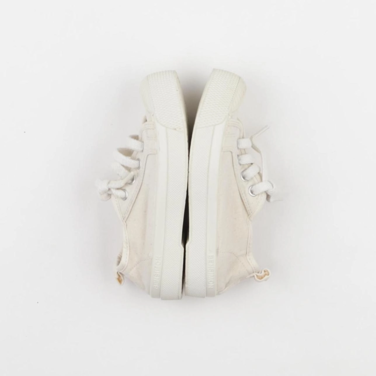 Bensimon - tennis à scratch/ lacets beige - pointure 28