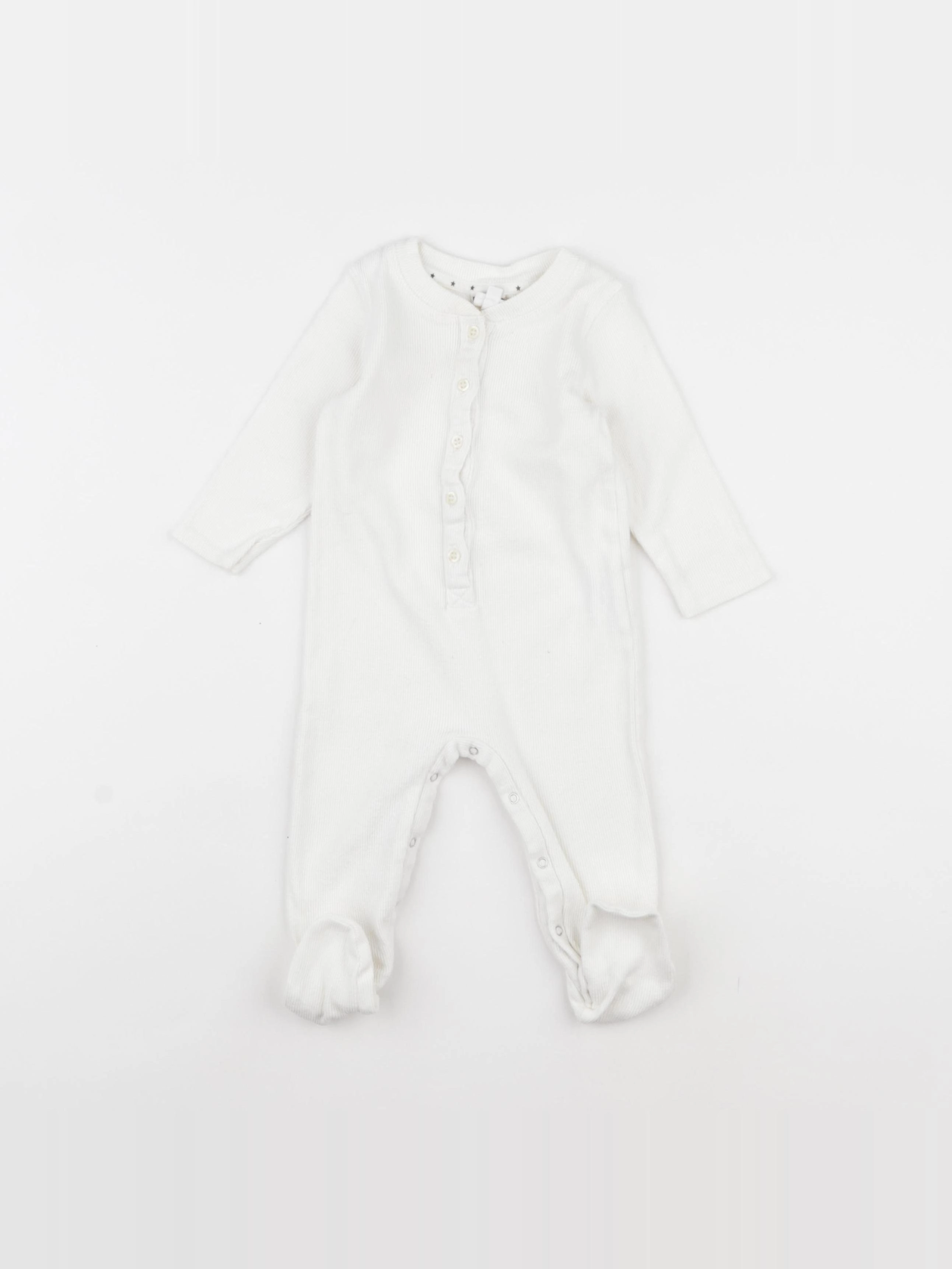 Bonton - pyjama coton blanc - 12 mois
