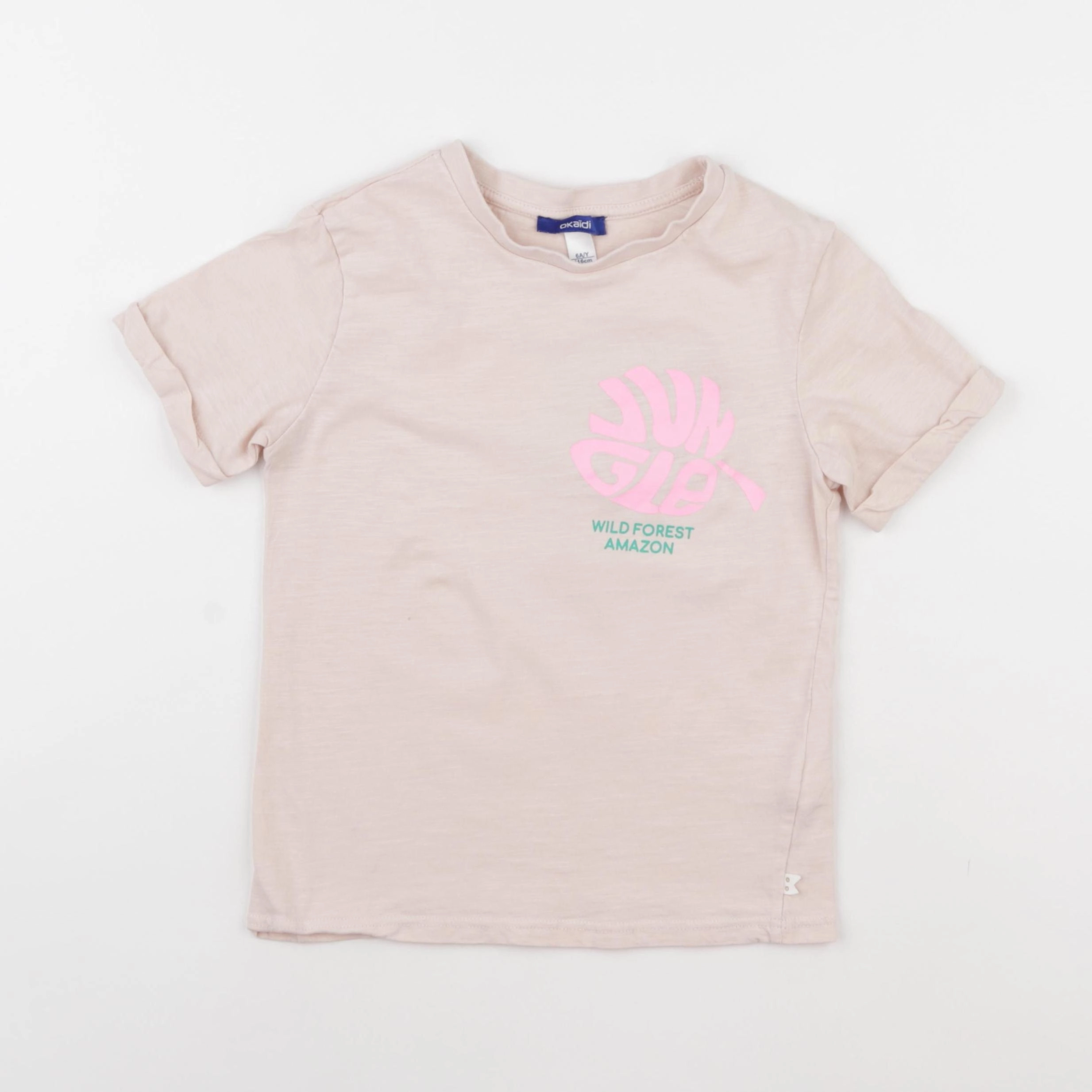 Okaidi - tee-shirt imprimé au dos rose - 6 ans