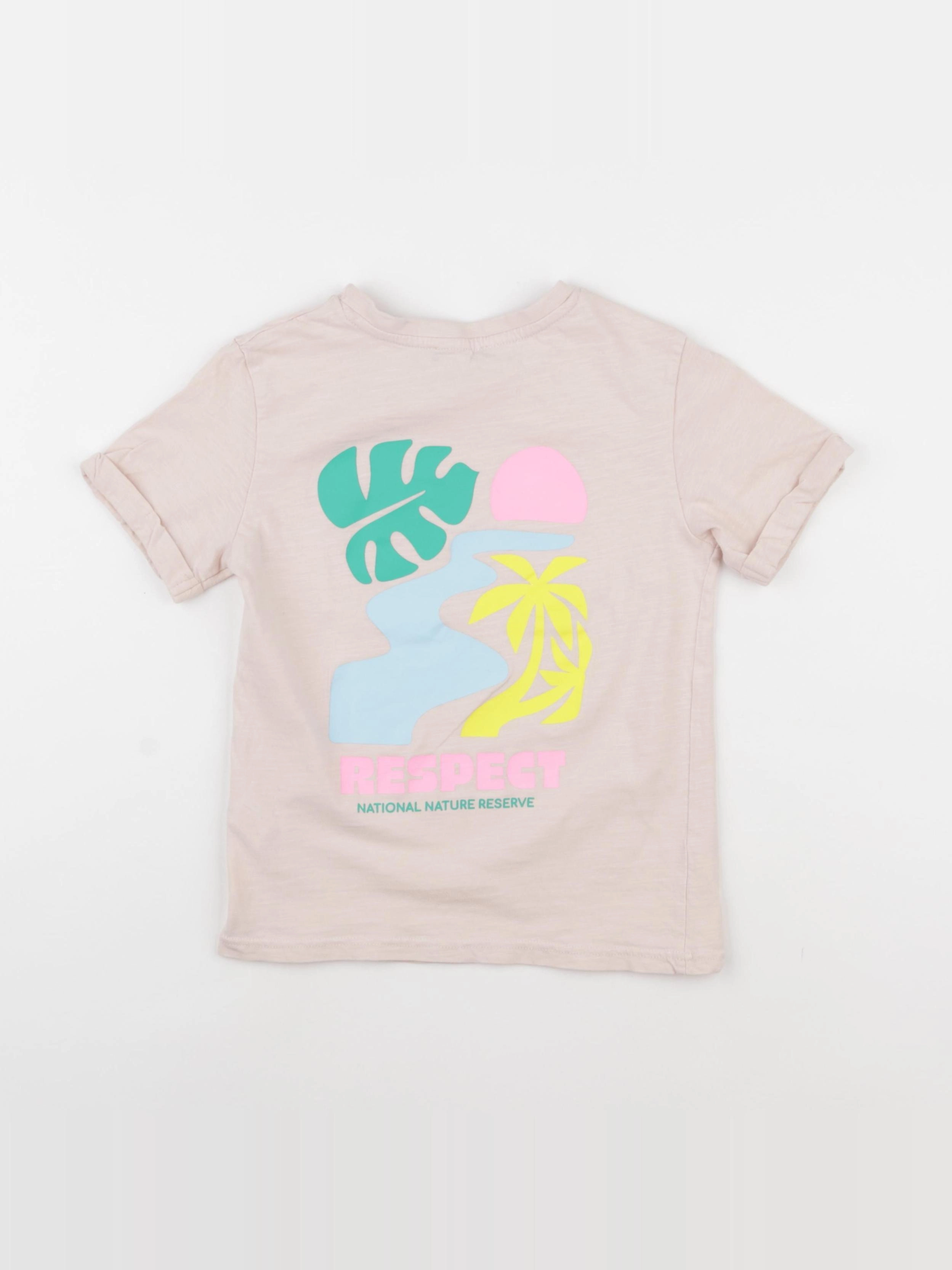 Okaidi - tee-shirt imprimé au dos rose - 6 ans