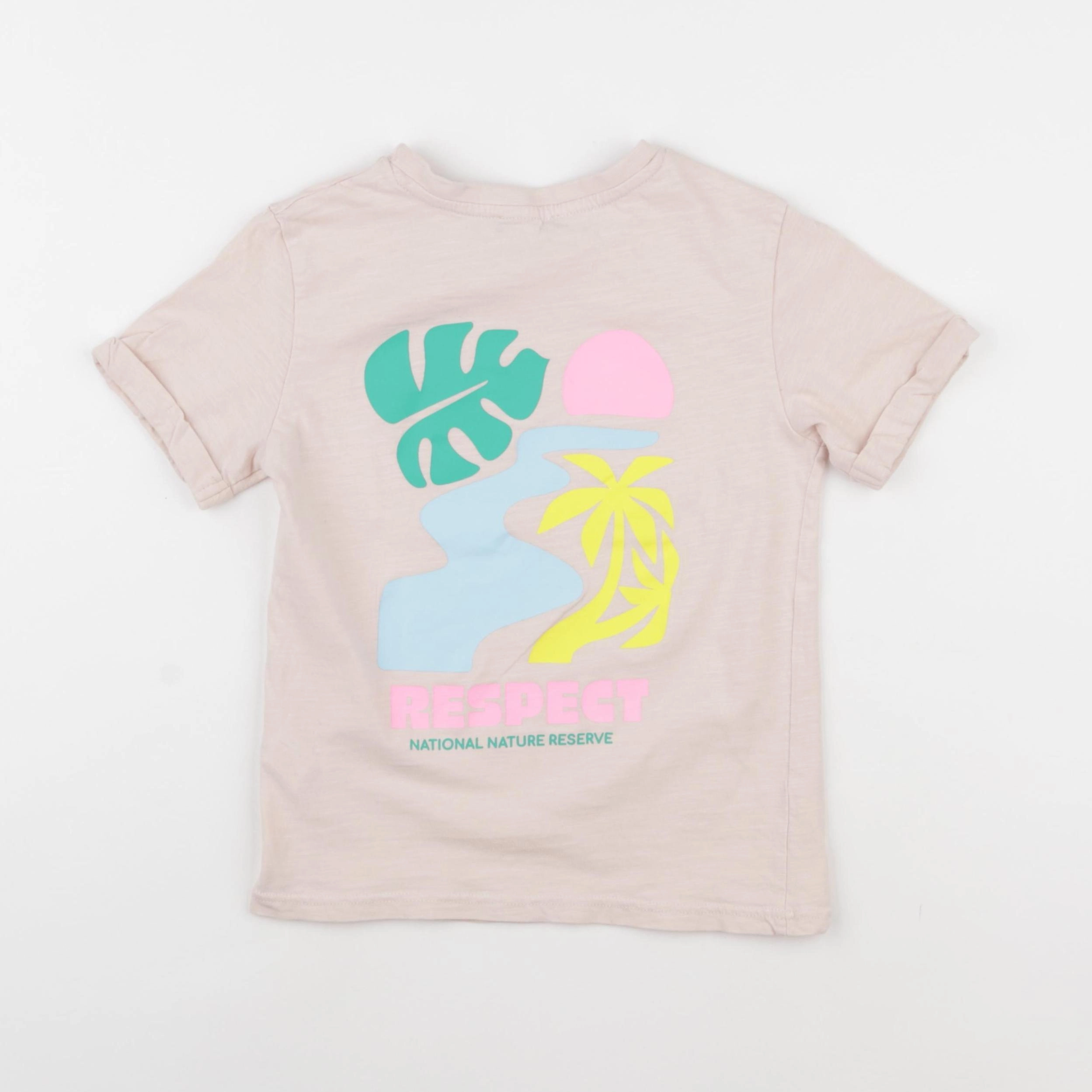Okaidi - tee-shirt imprimé au dos rose - 6 ans