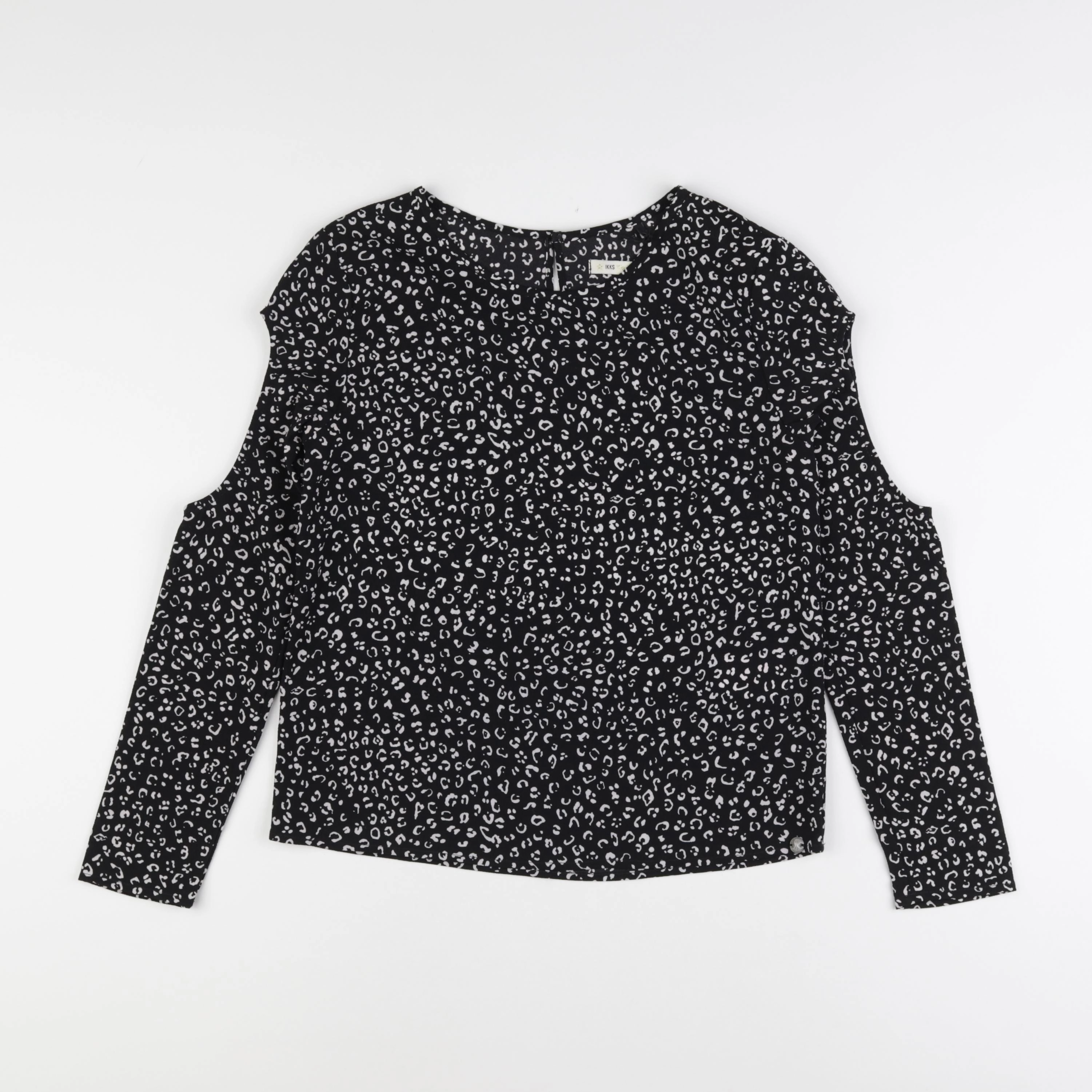 IKKS - blouse noir, blanc - 12 ans