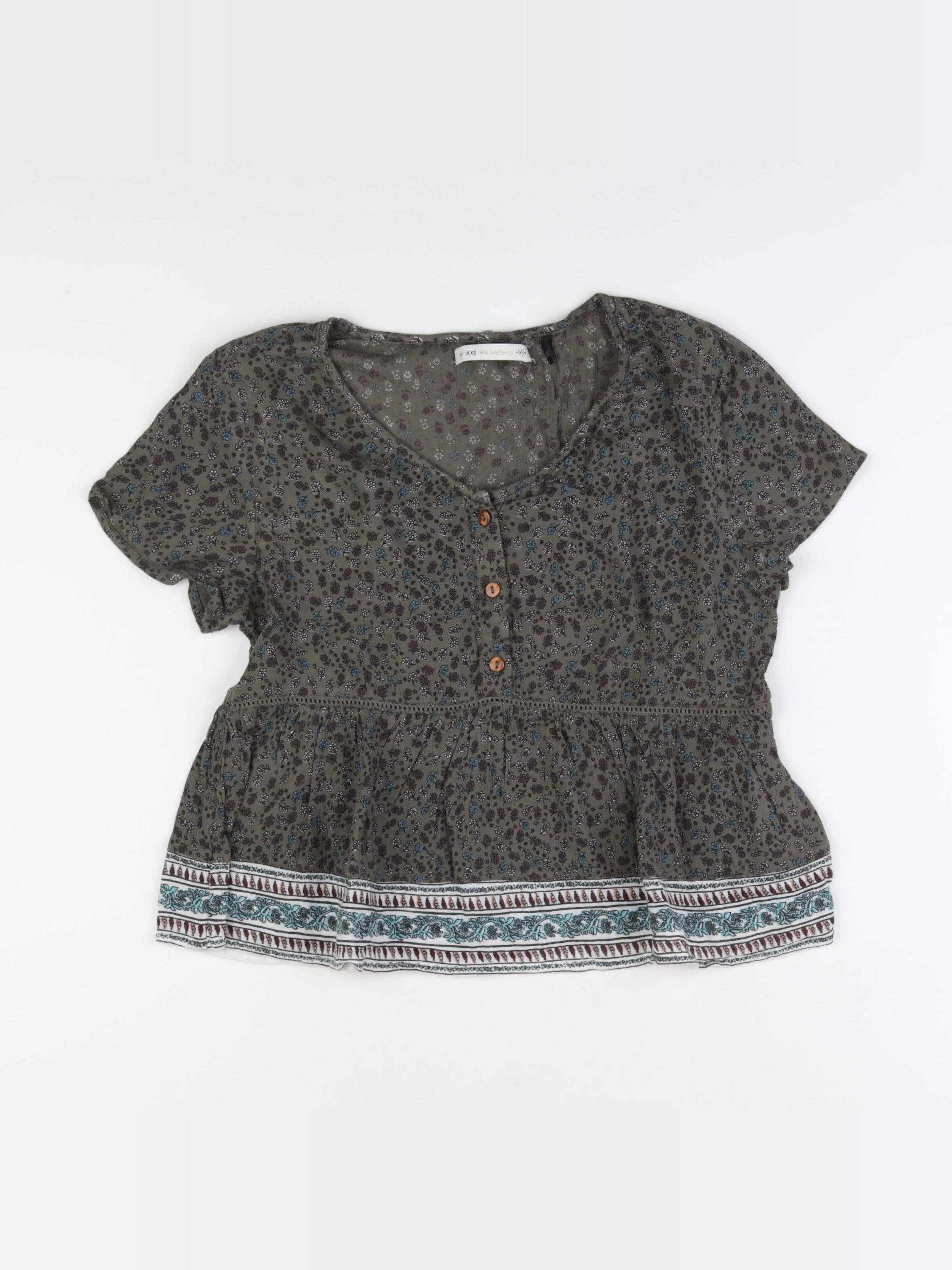 IKKS - blouse vert - 12 ans