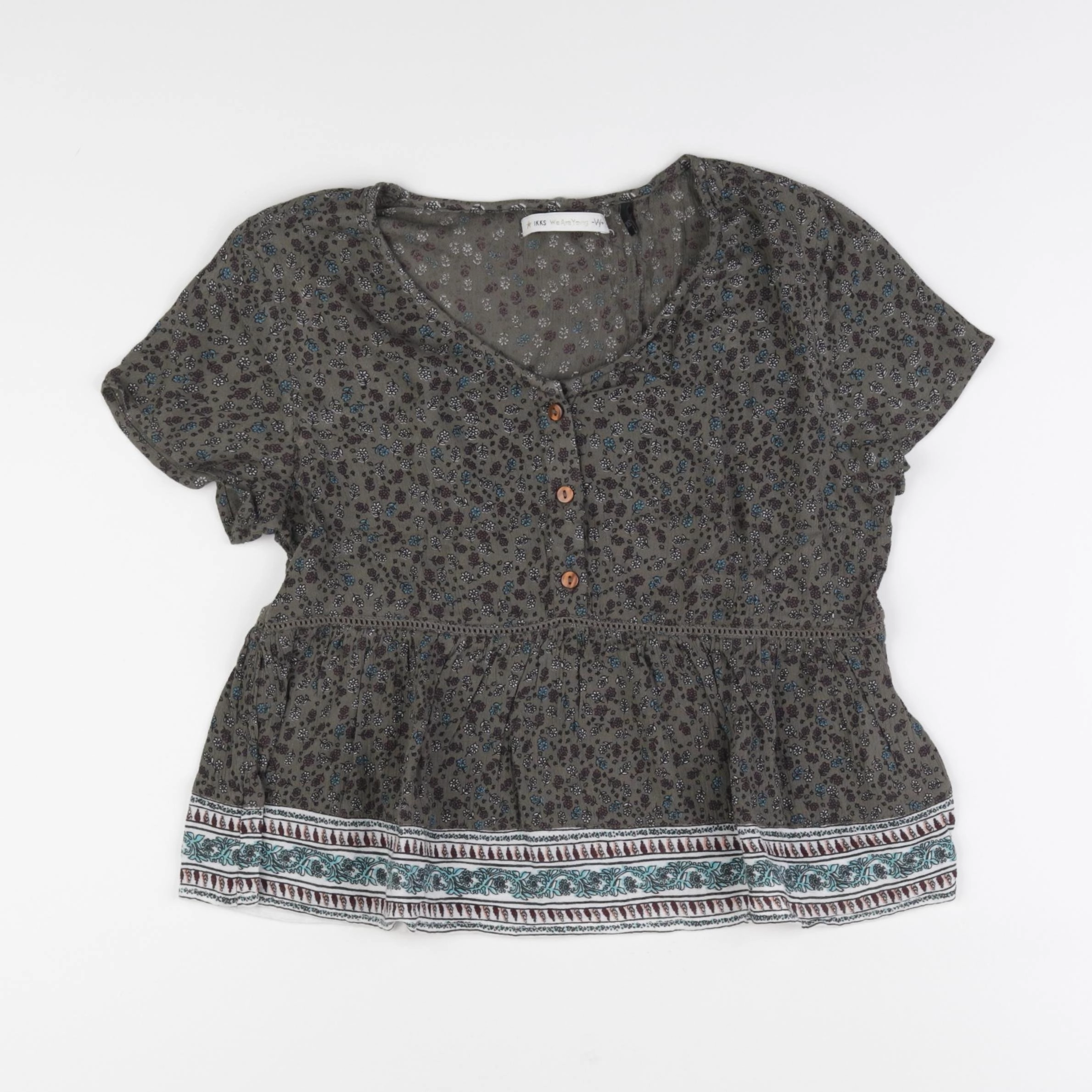 IKKS - blouse vert - 12 ans