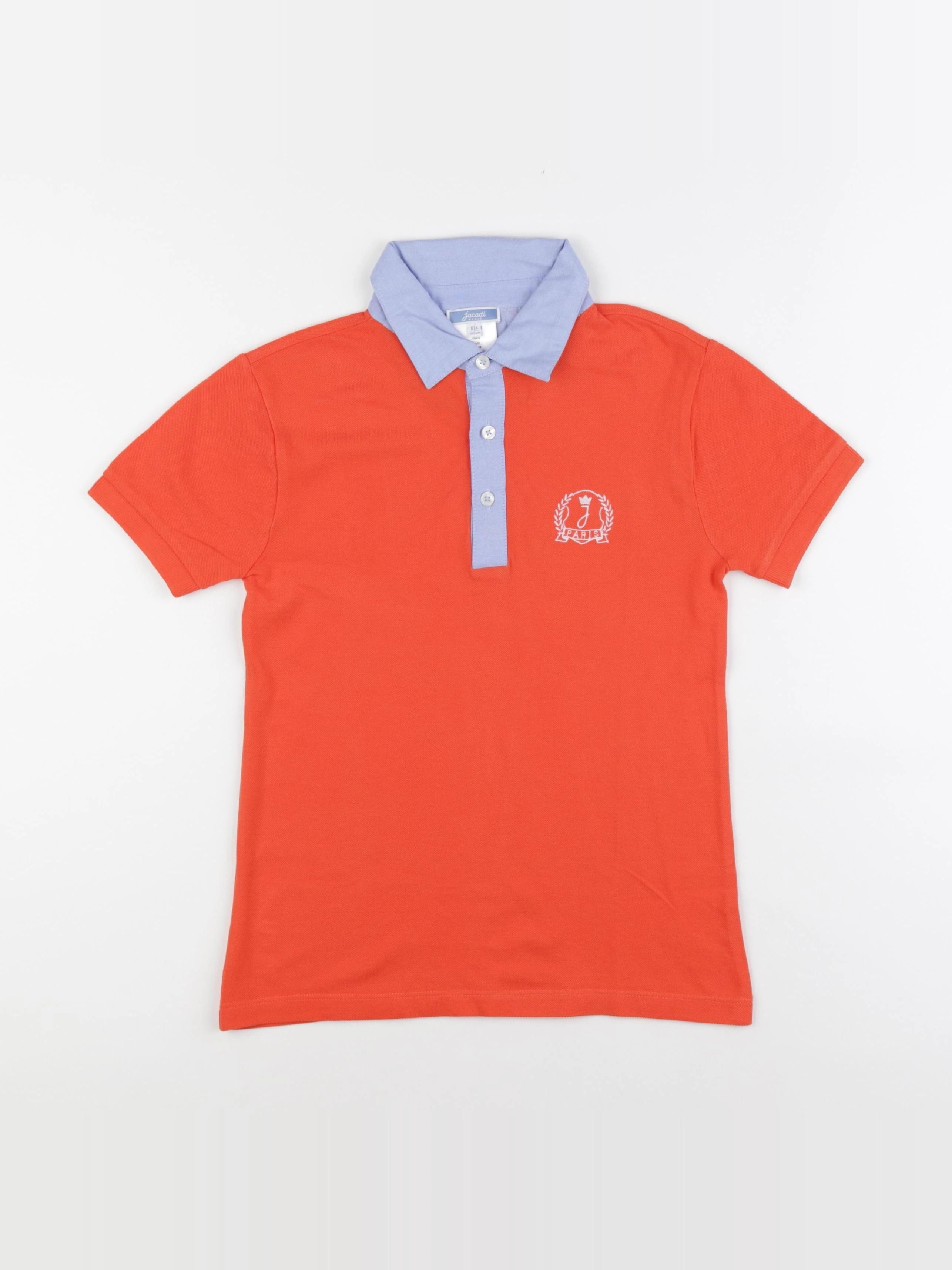 Jacadi - polo orange, bleu - 10 ans