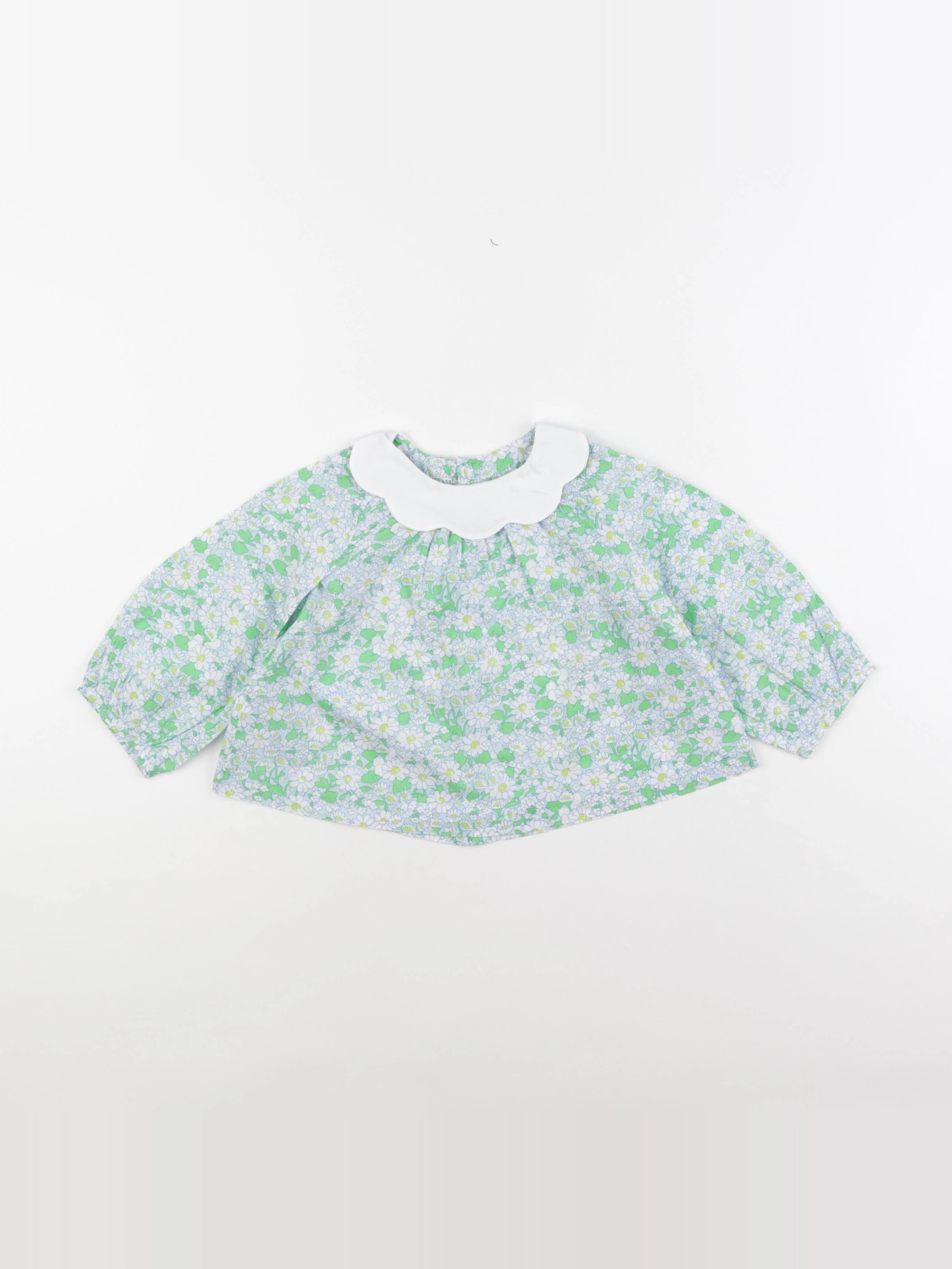 Jacadi - blouse liberty vert - 24 mois