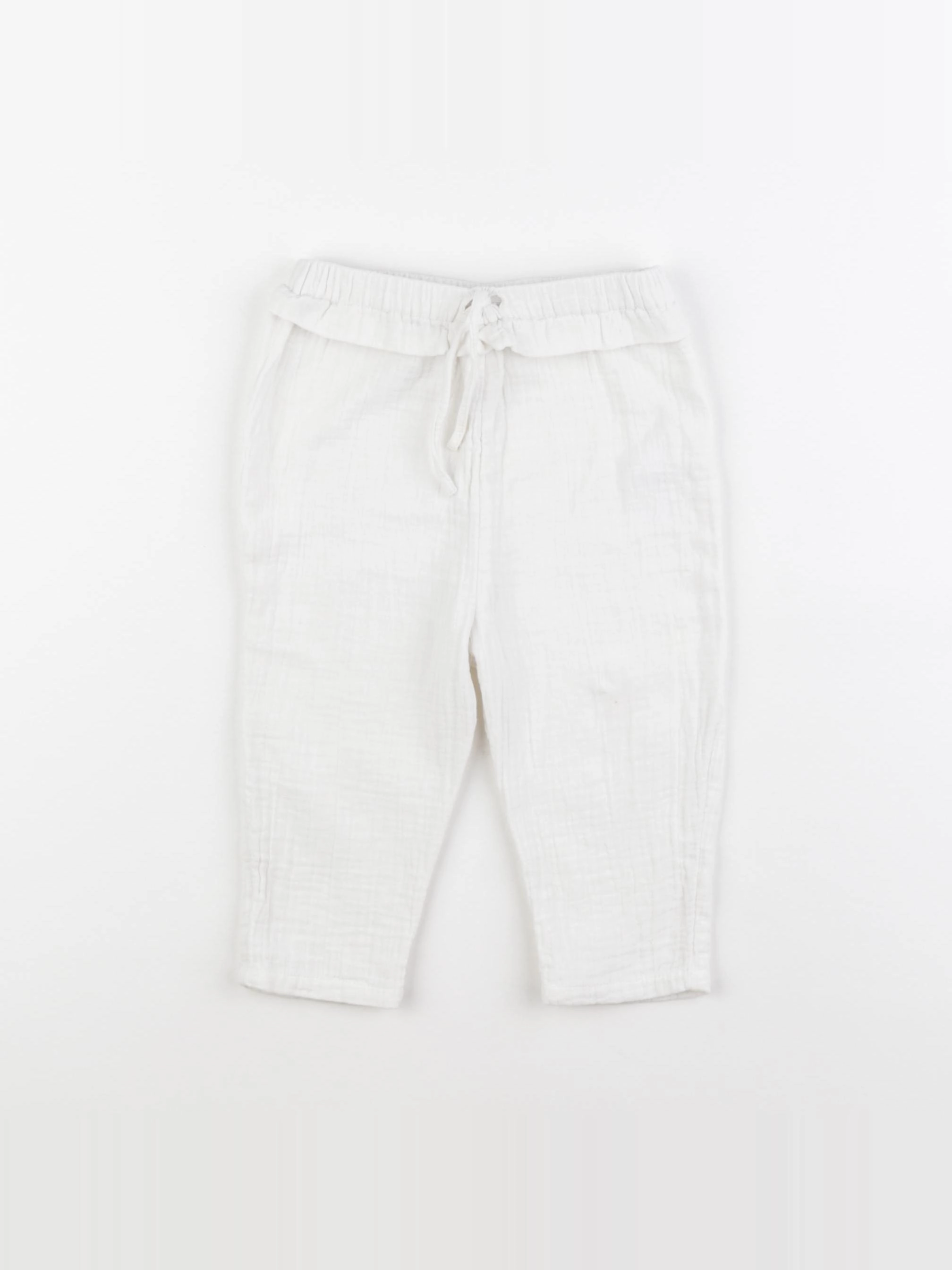 Vertbaudet - pantalon blanc - 18 mois
