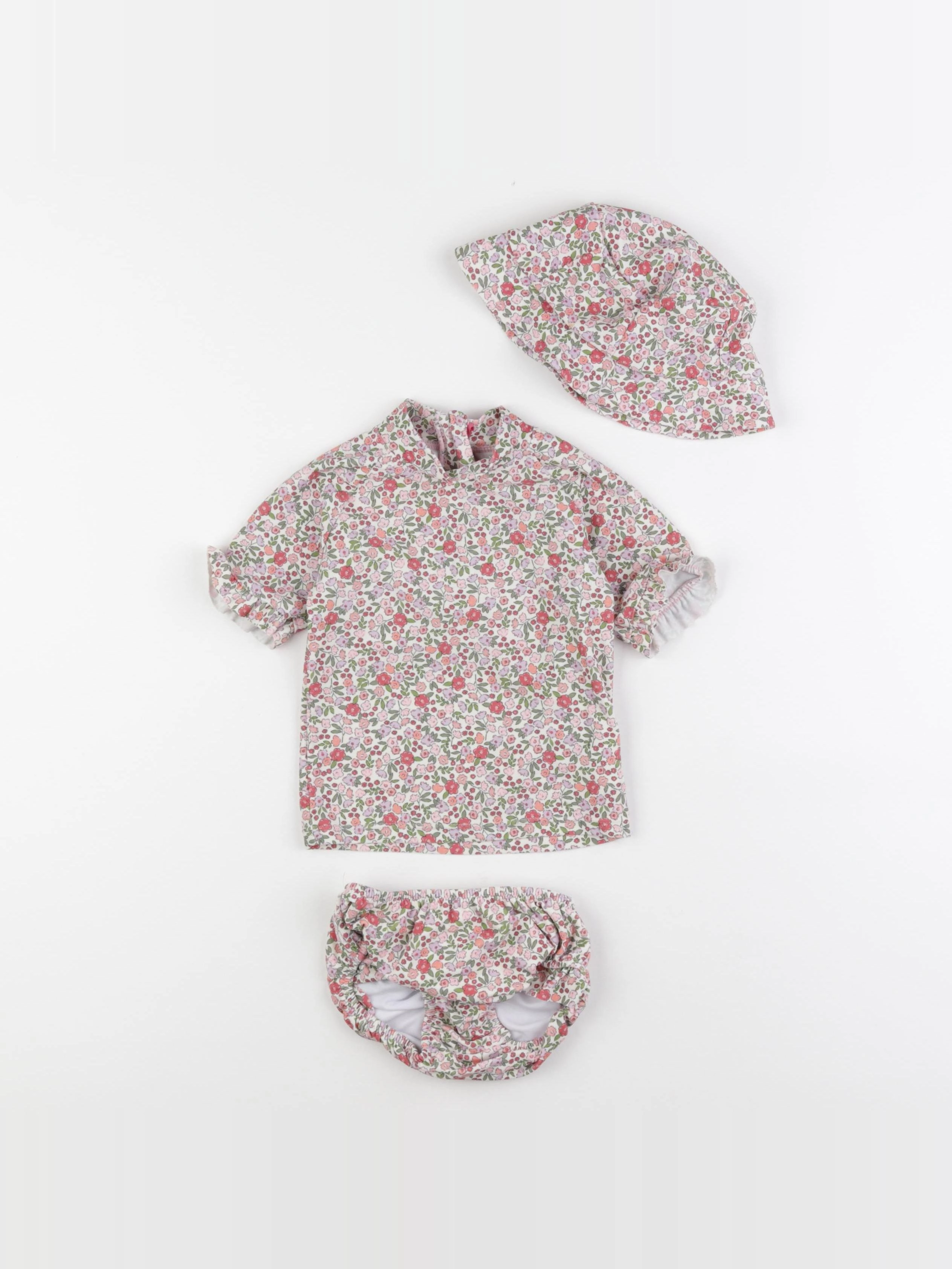 Vertbaudet - ensemble de bain rose - 18 mois
