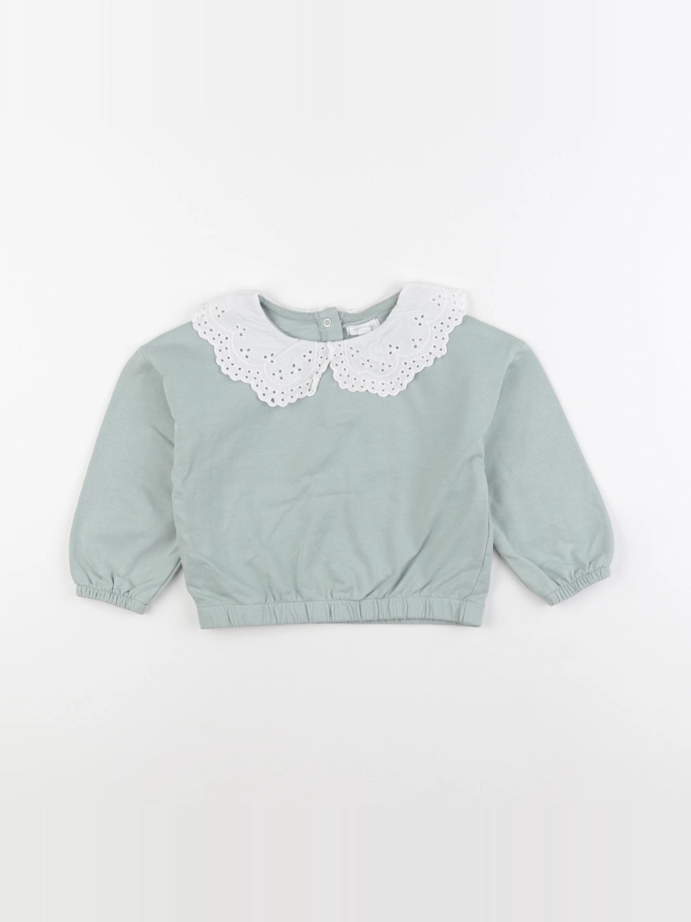 Vertbaudet - sweat vert - 24 mois