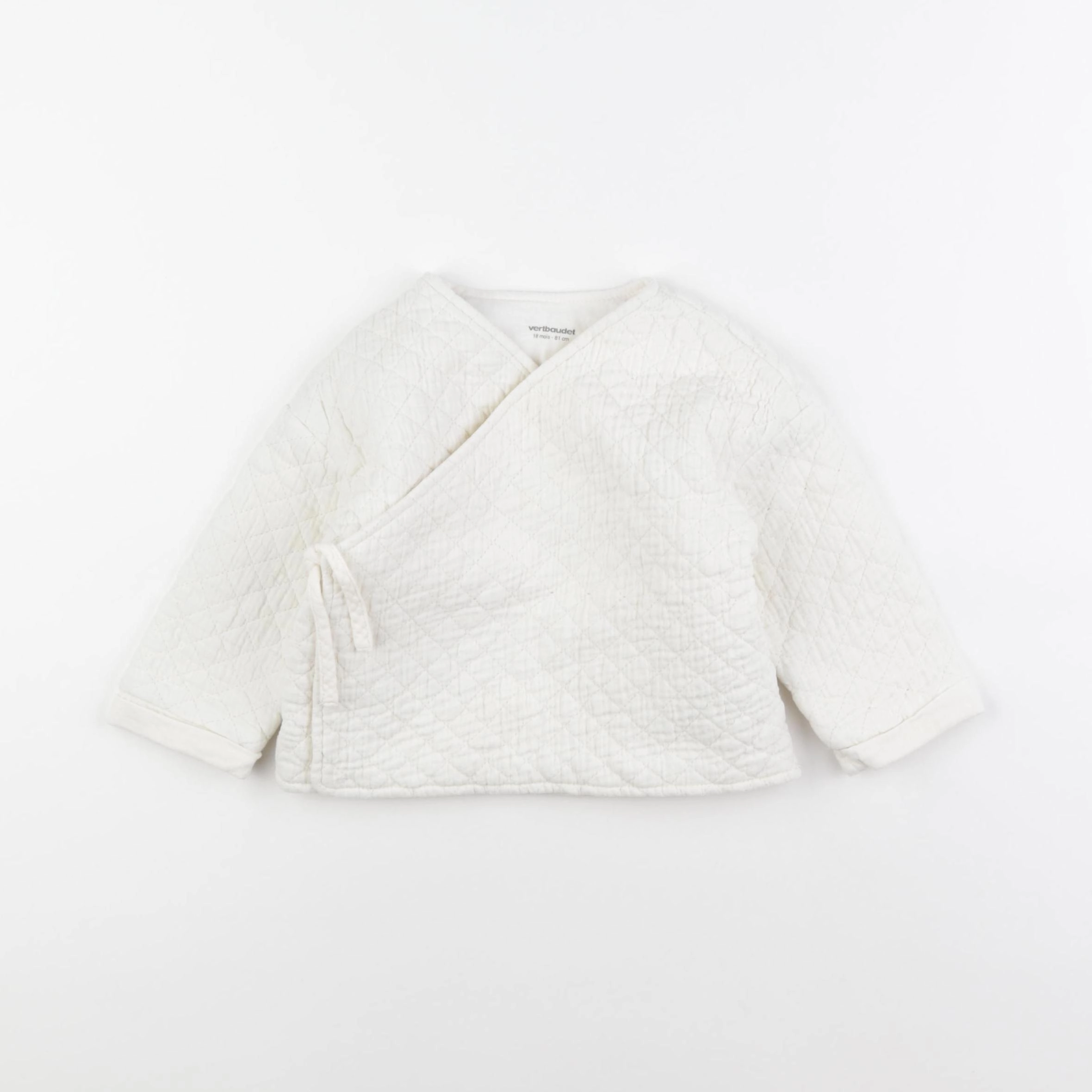 Vertbaudet - gilet blanc - 18 mois