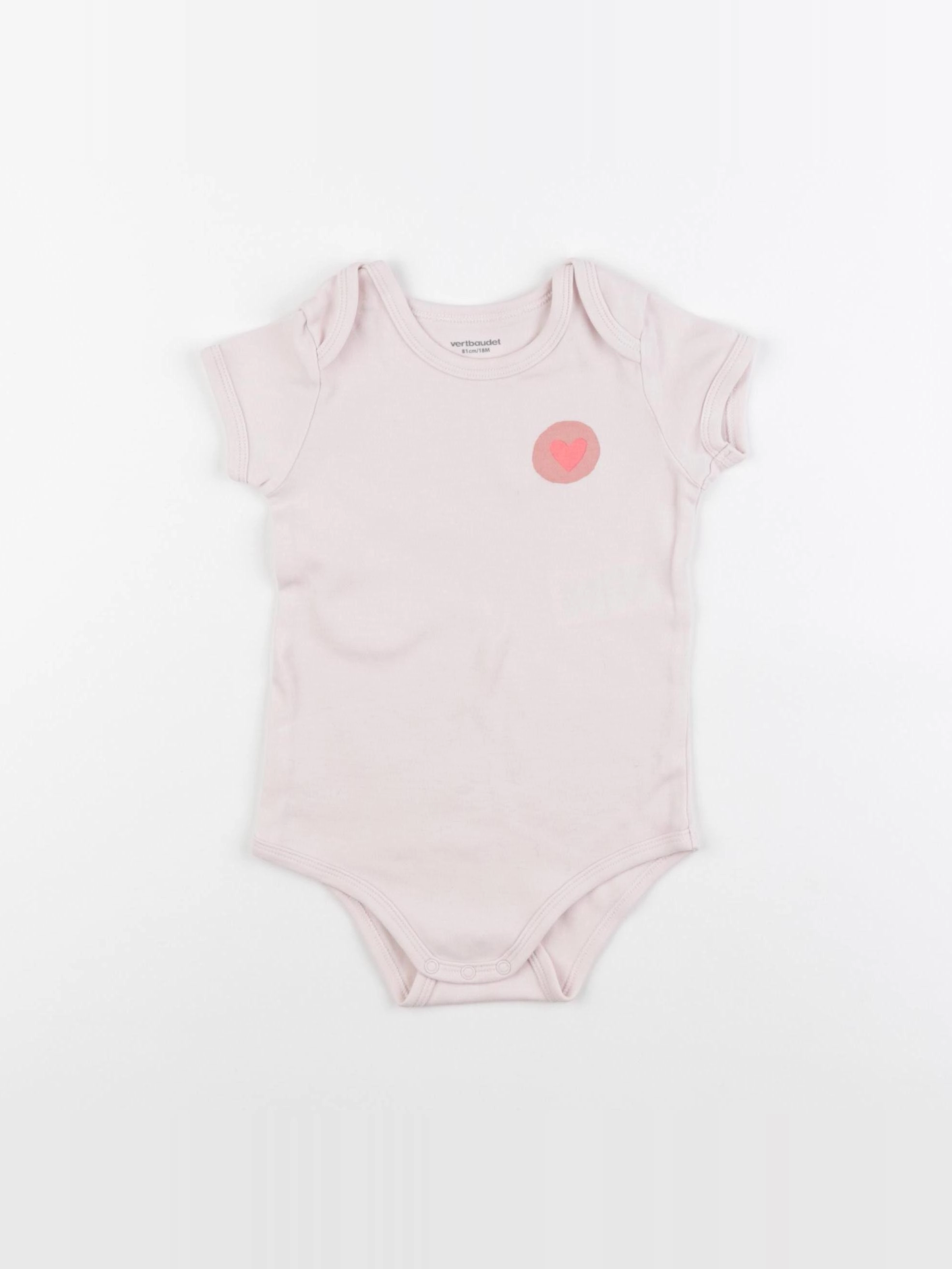 Vertbaudet - body rose - 18 mois