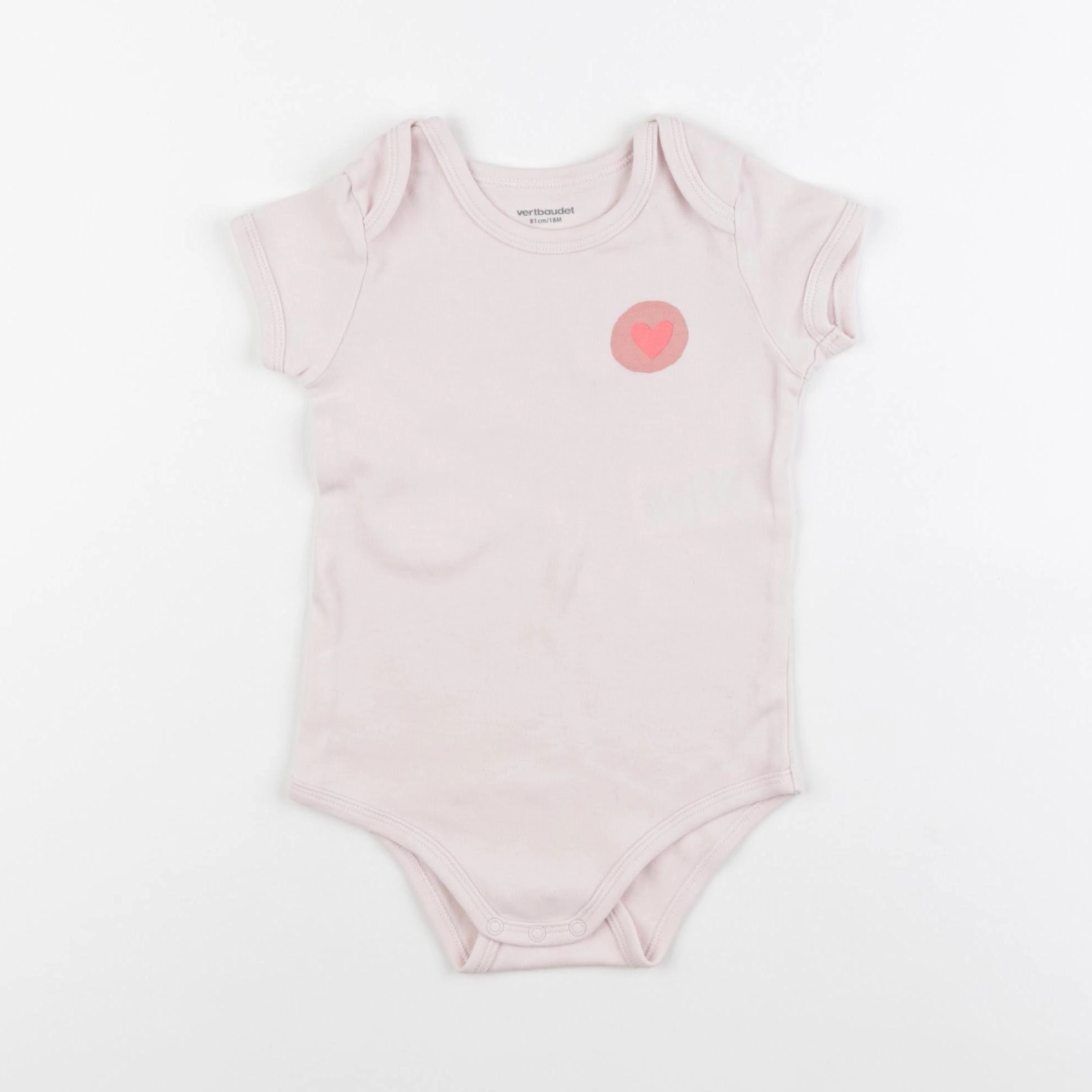 Vertbaudet - body rose - 18 mois
