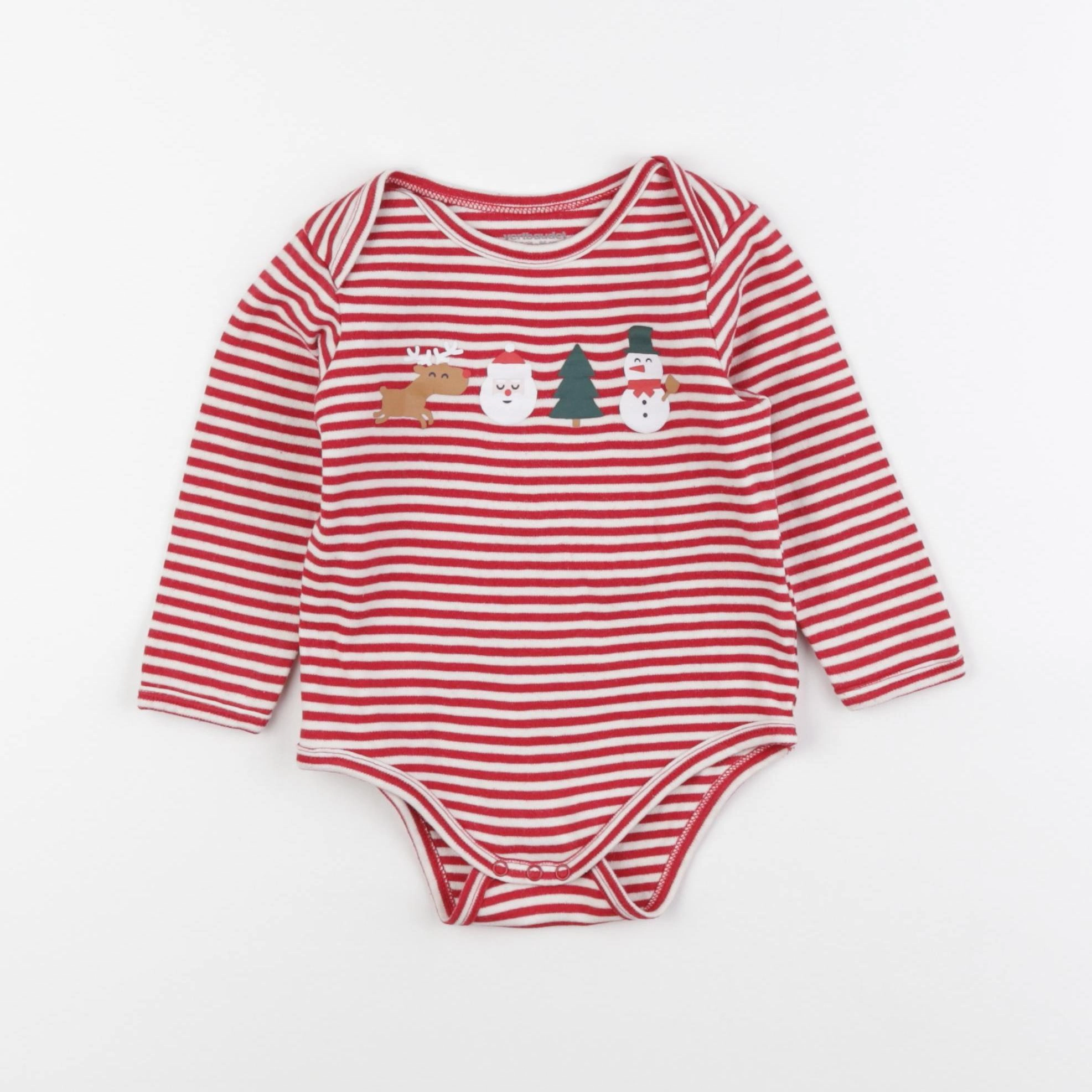 Vertbaudet - body blanc, rouge - 24 mois