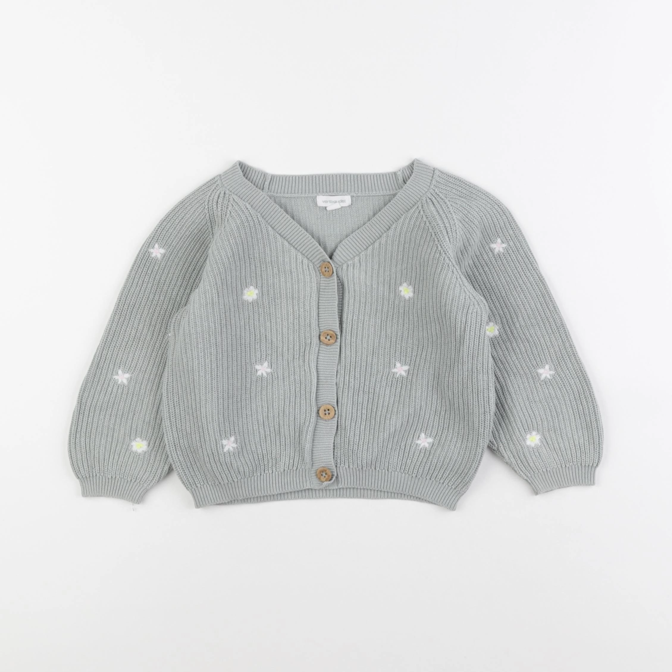 Vertbaudet - gilet vert - 18 mois