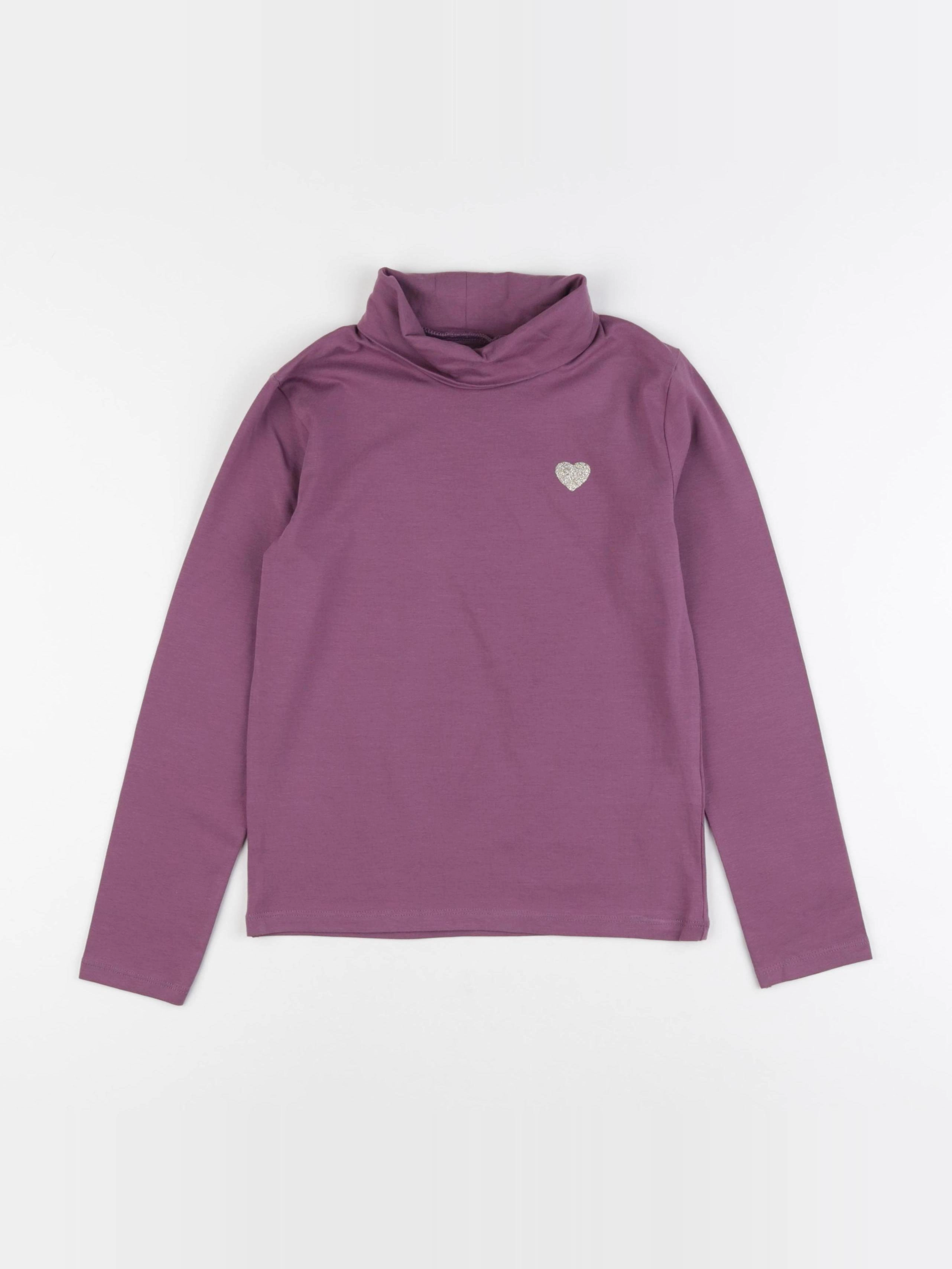 Vertbaudet - sous-pull violet - 8 ans