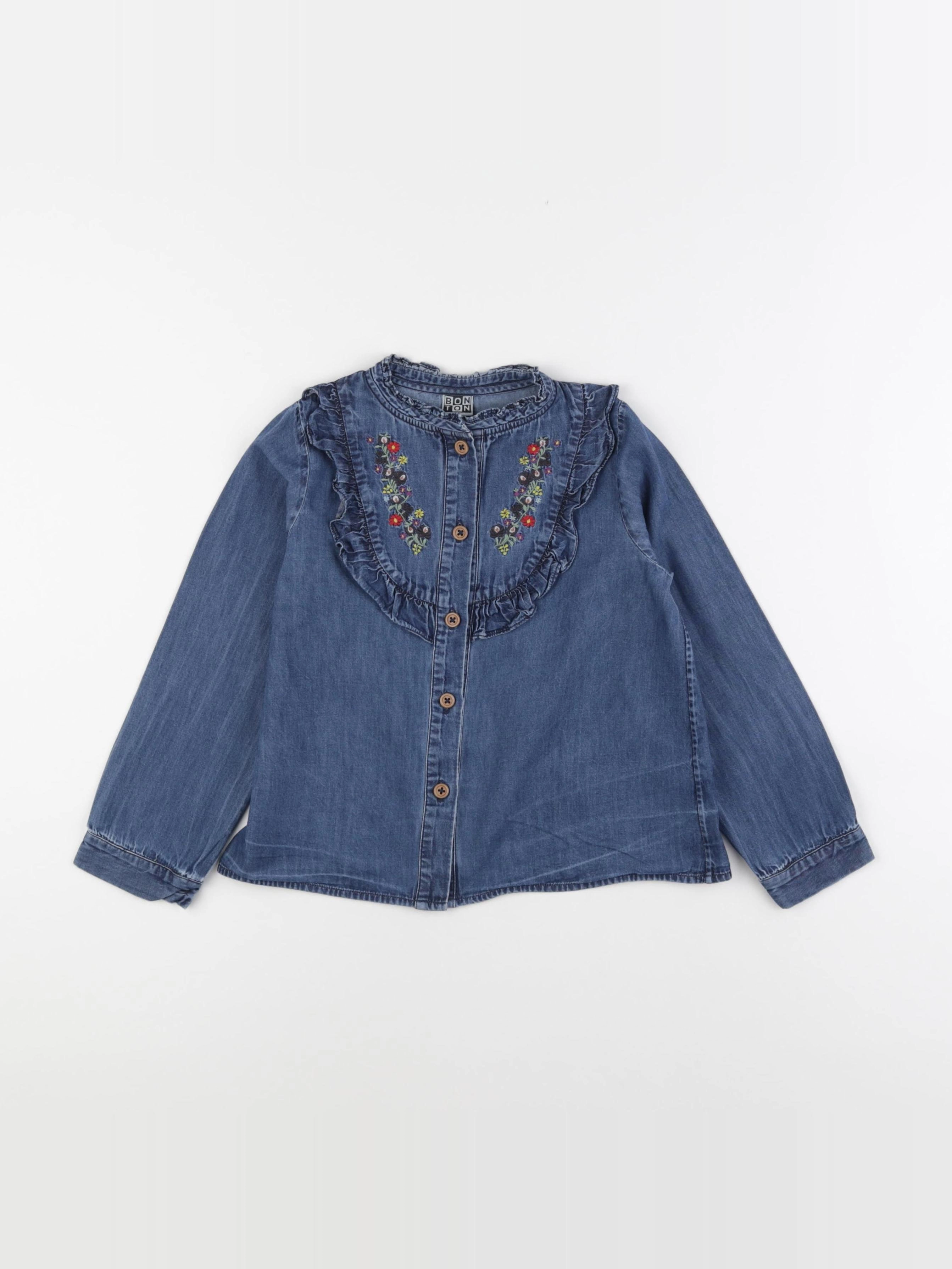 Bonton - blouse bleu - 6 ans