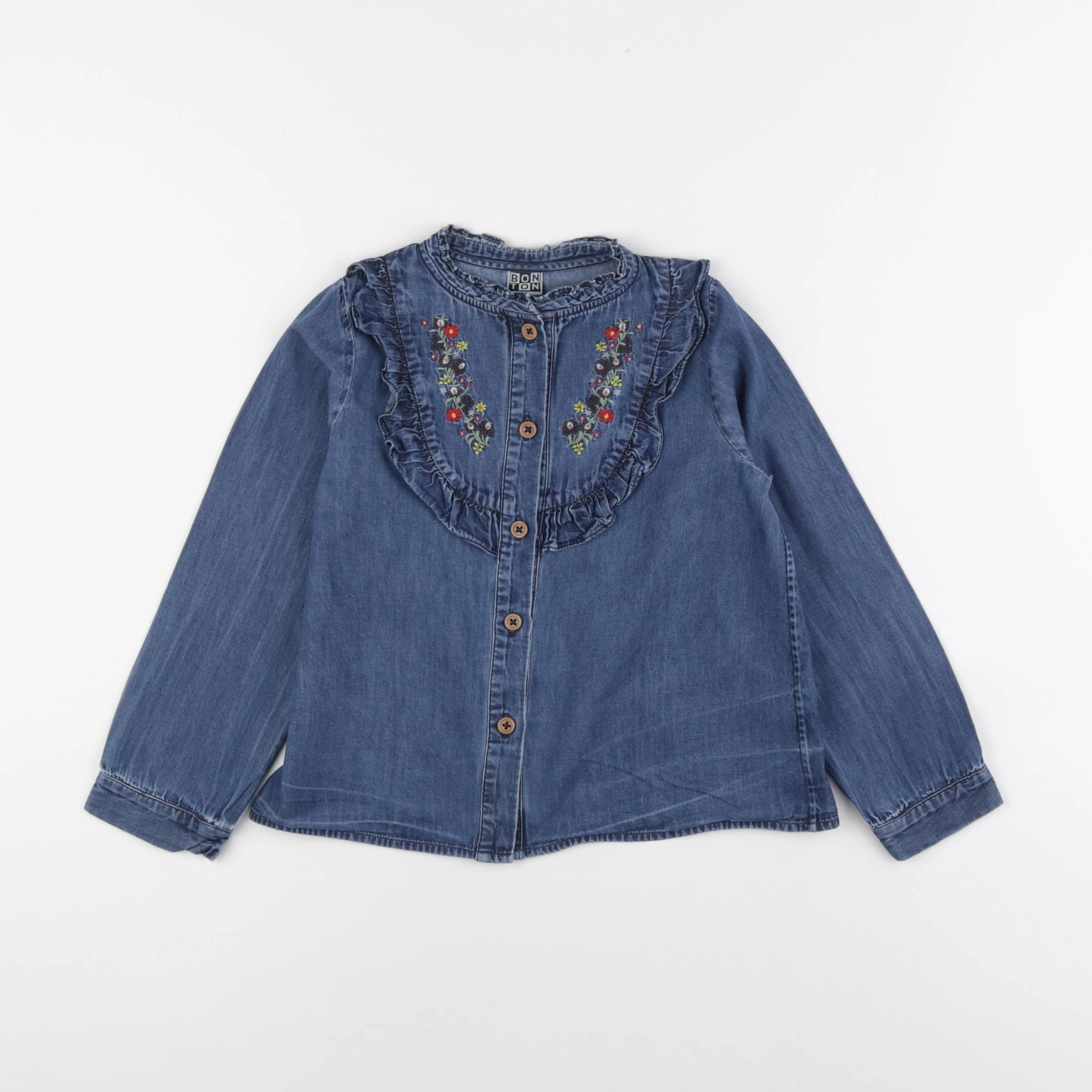 Bonton - blouse bleu - 6 ans