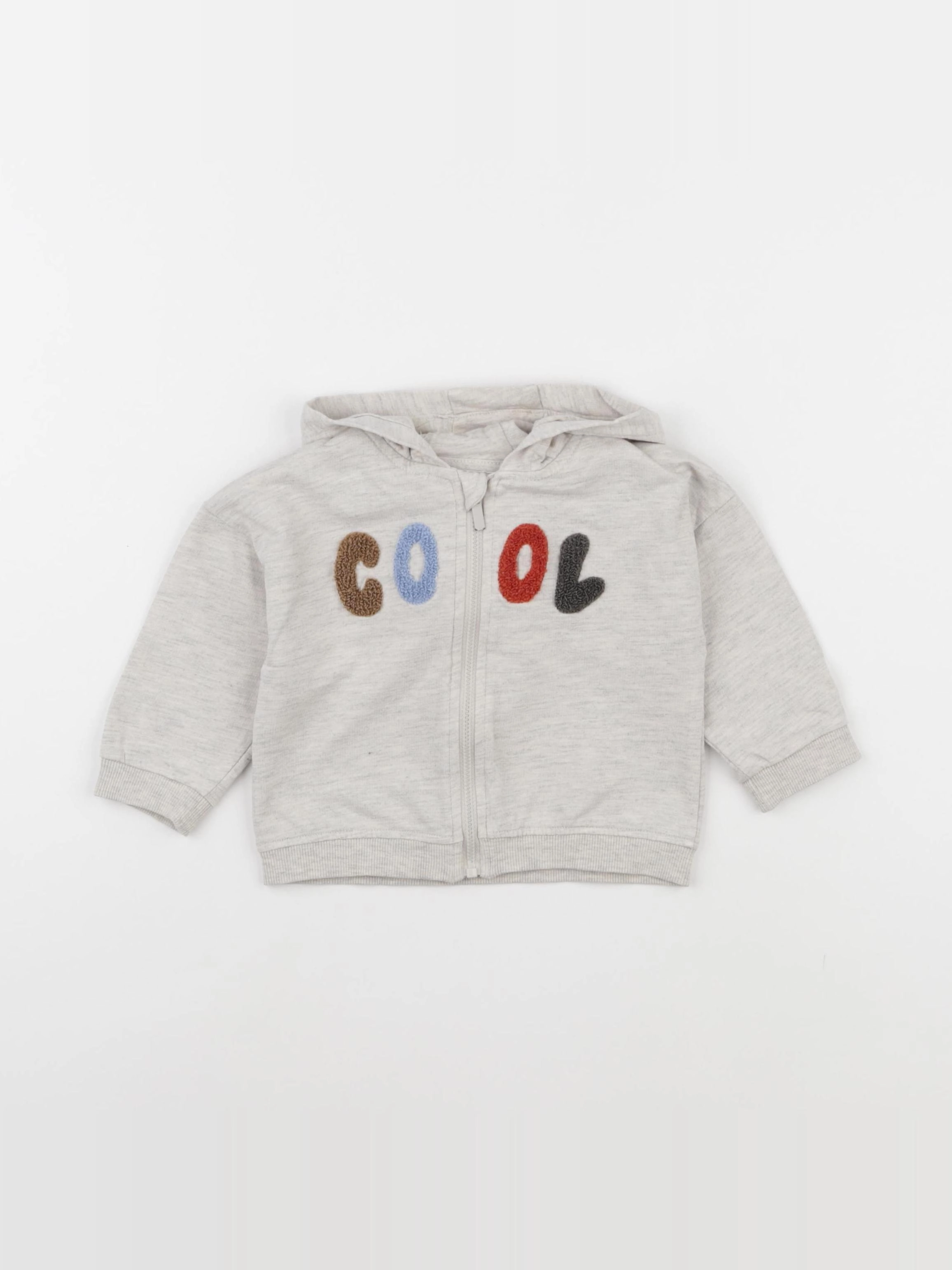 Vertbaudet - sweat gris - 9 mois