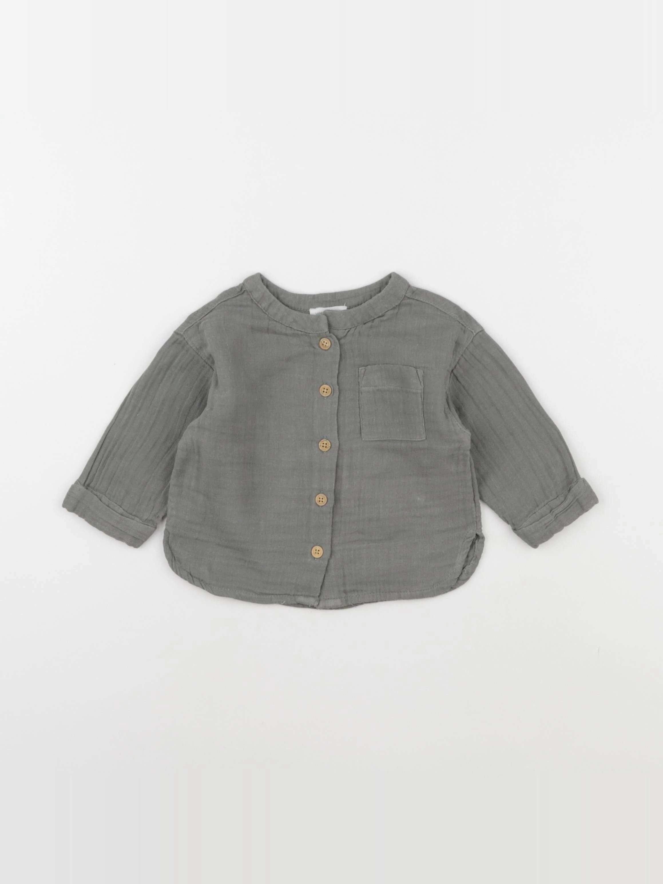 Vertbaudet - chemise vert - 6 mois