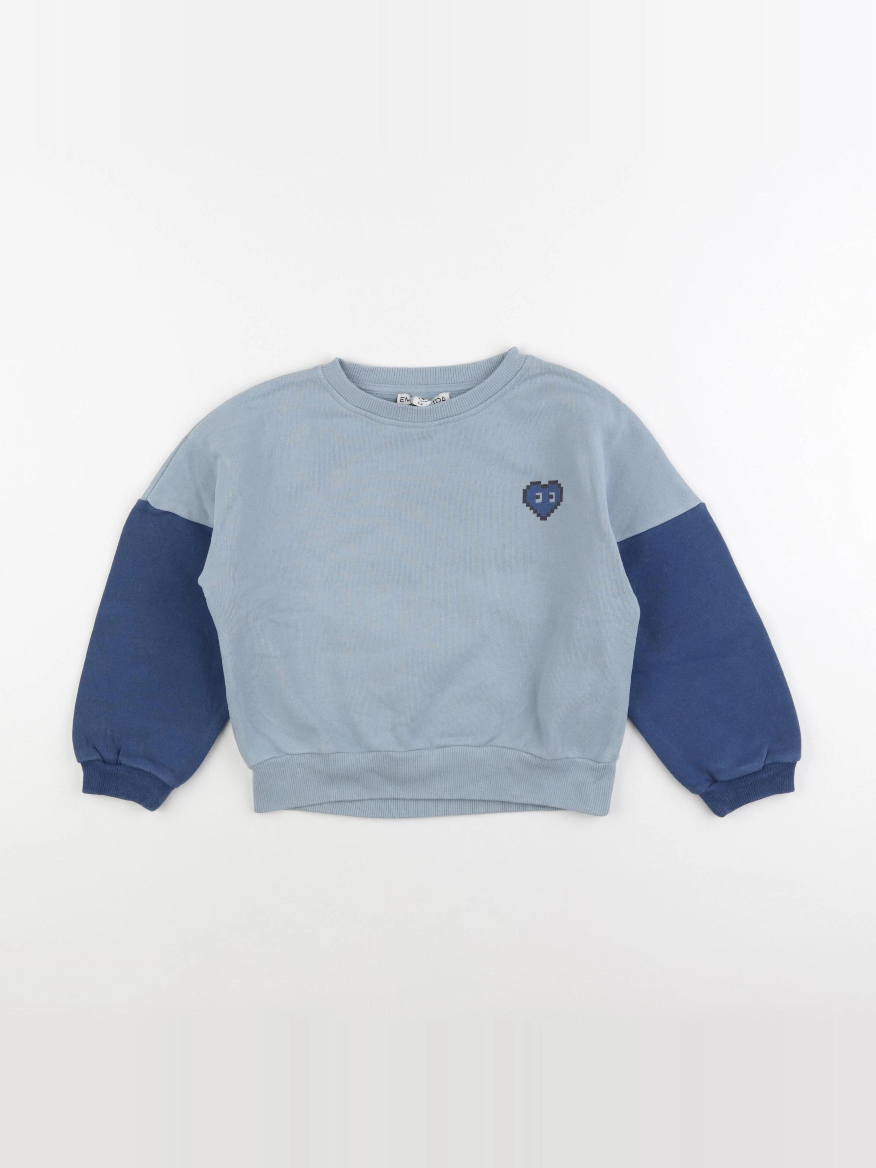Emile et Ida - sweat bleu - 8 ans