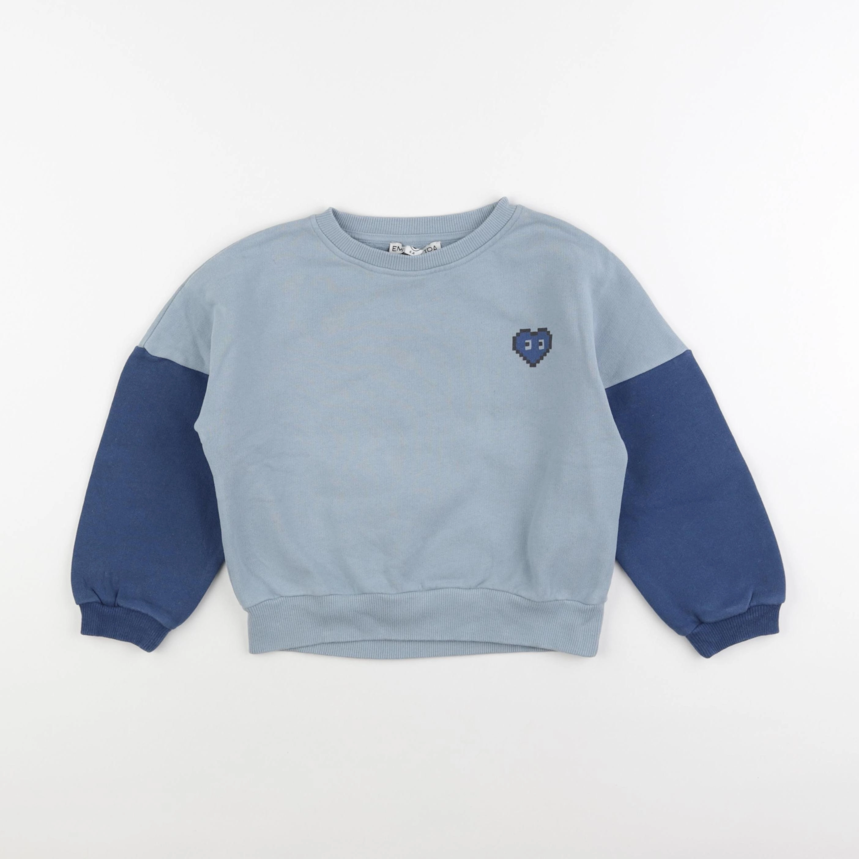 Emile et Ida - sweat bleu - 8 ans