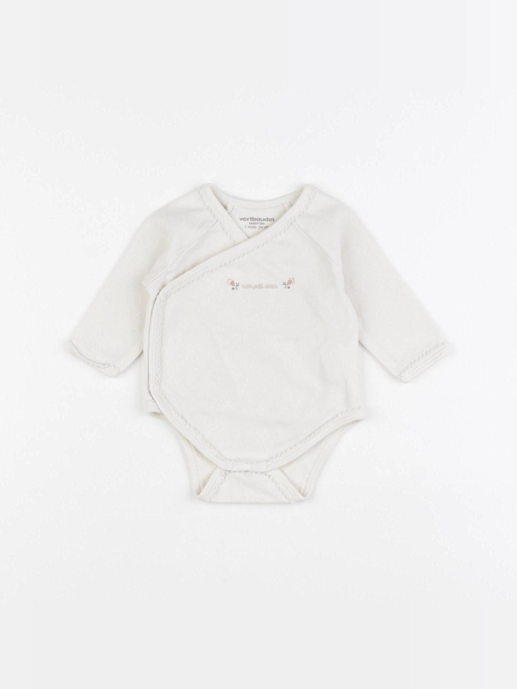 Vertbaudet - body beige - 1 mois