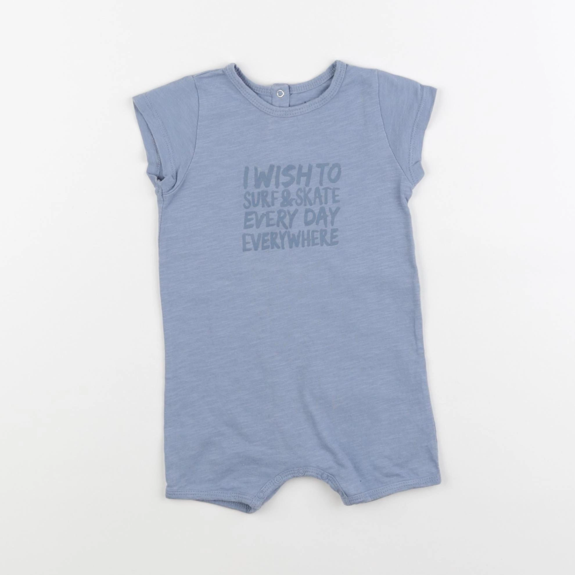Louis Louise - pyjama coton bleu - 6 mois