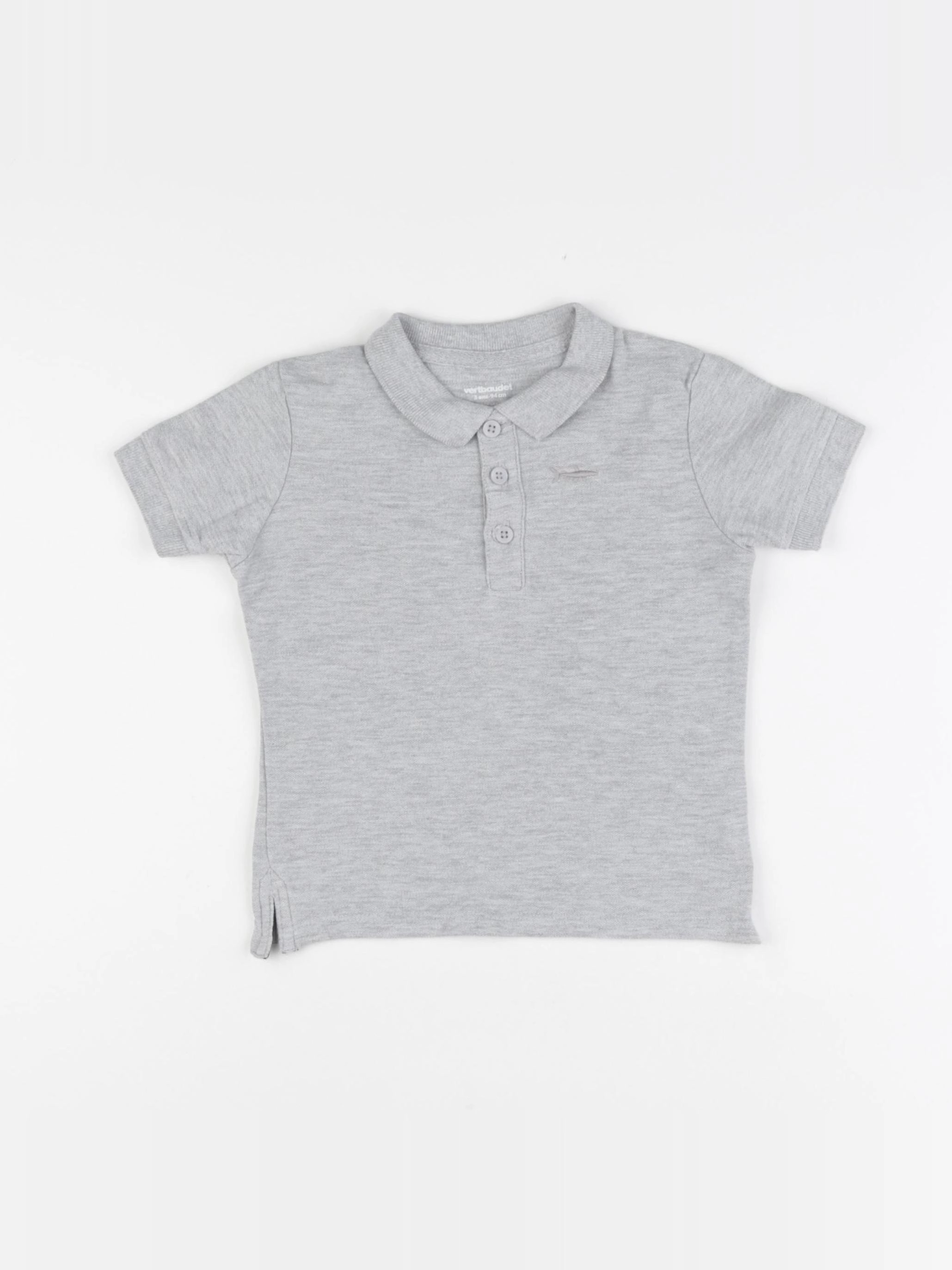 Vertbaudet - polo gris - 3 ans