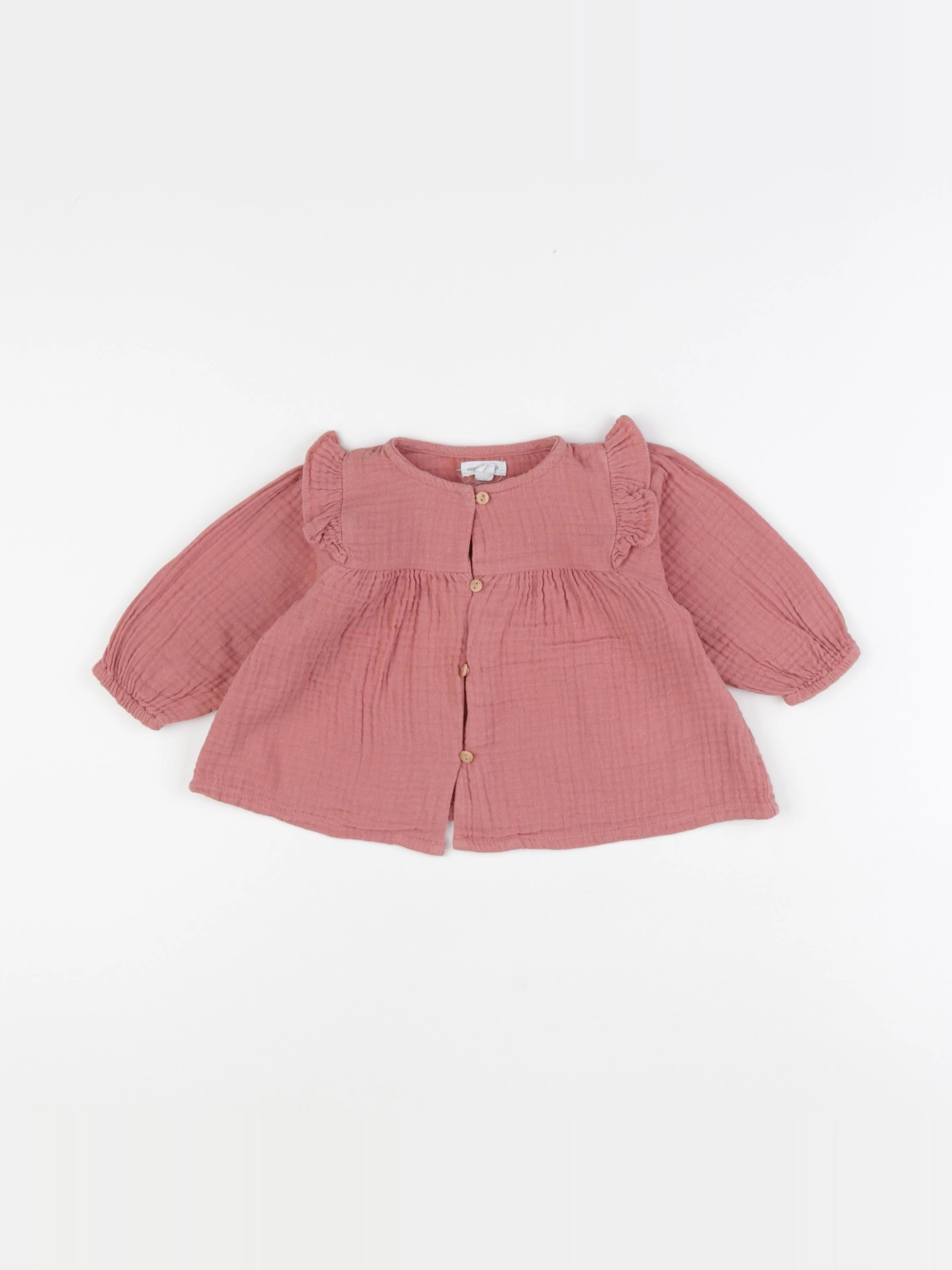 Vertbaudet - blouse rose - 6 mois