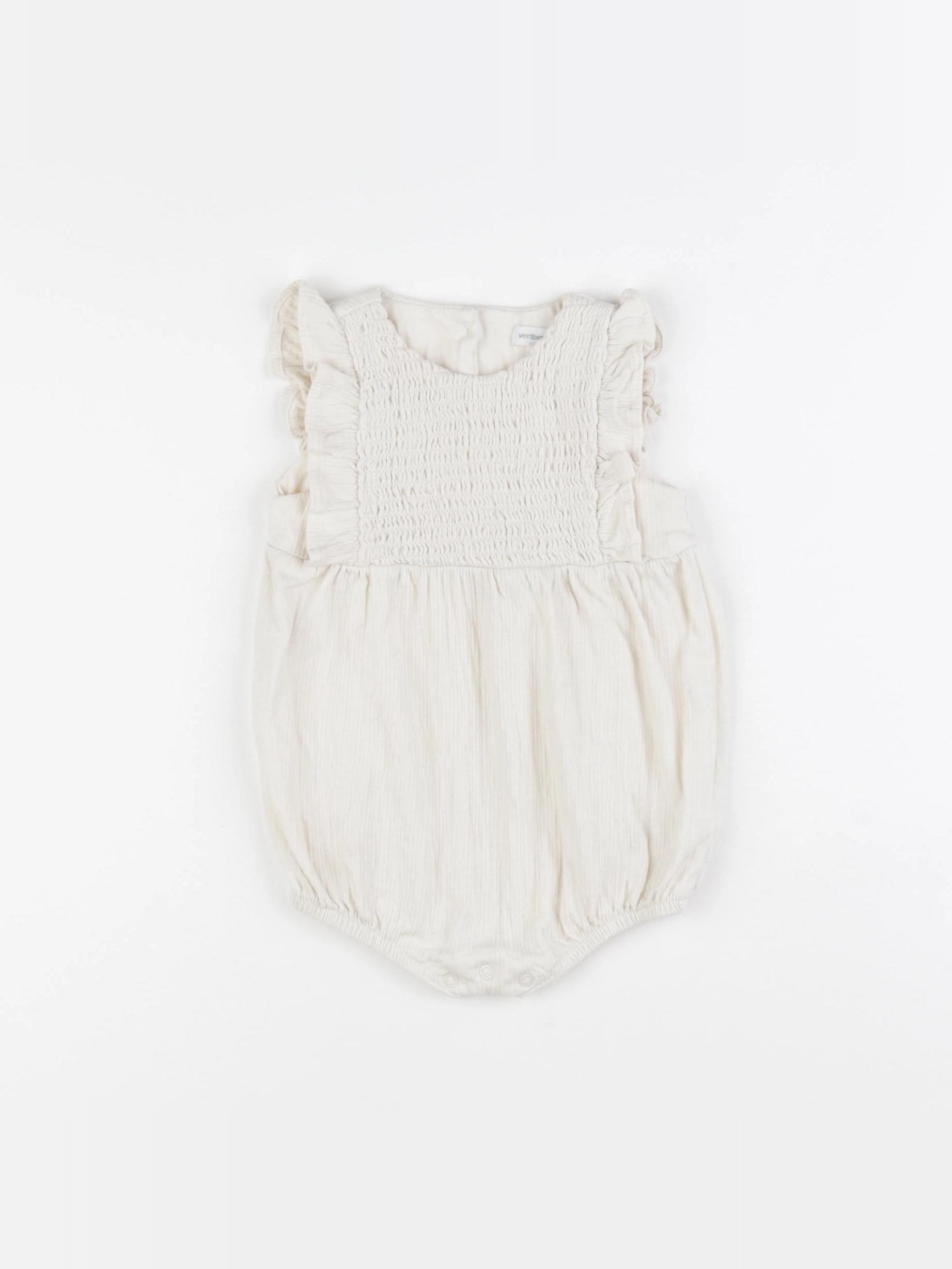 Vertbaudet - combinaison beige - 3 mois