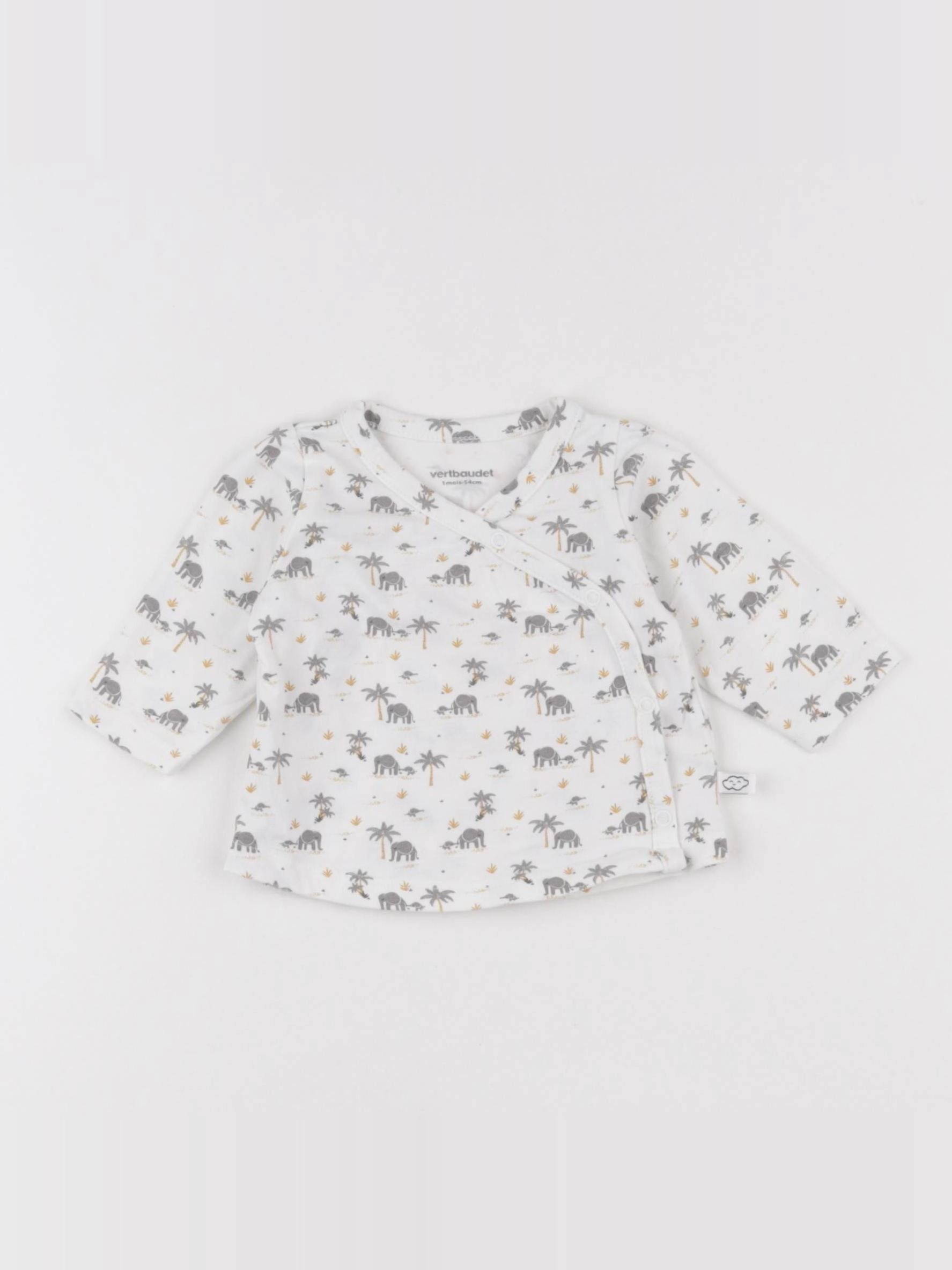 Vertbaudet - tee-shirt blanc - 1 mois
