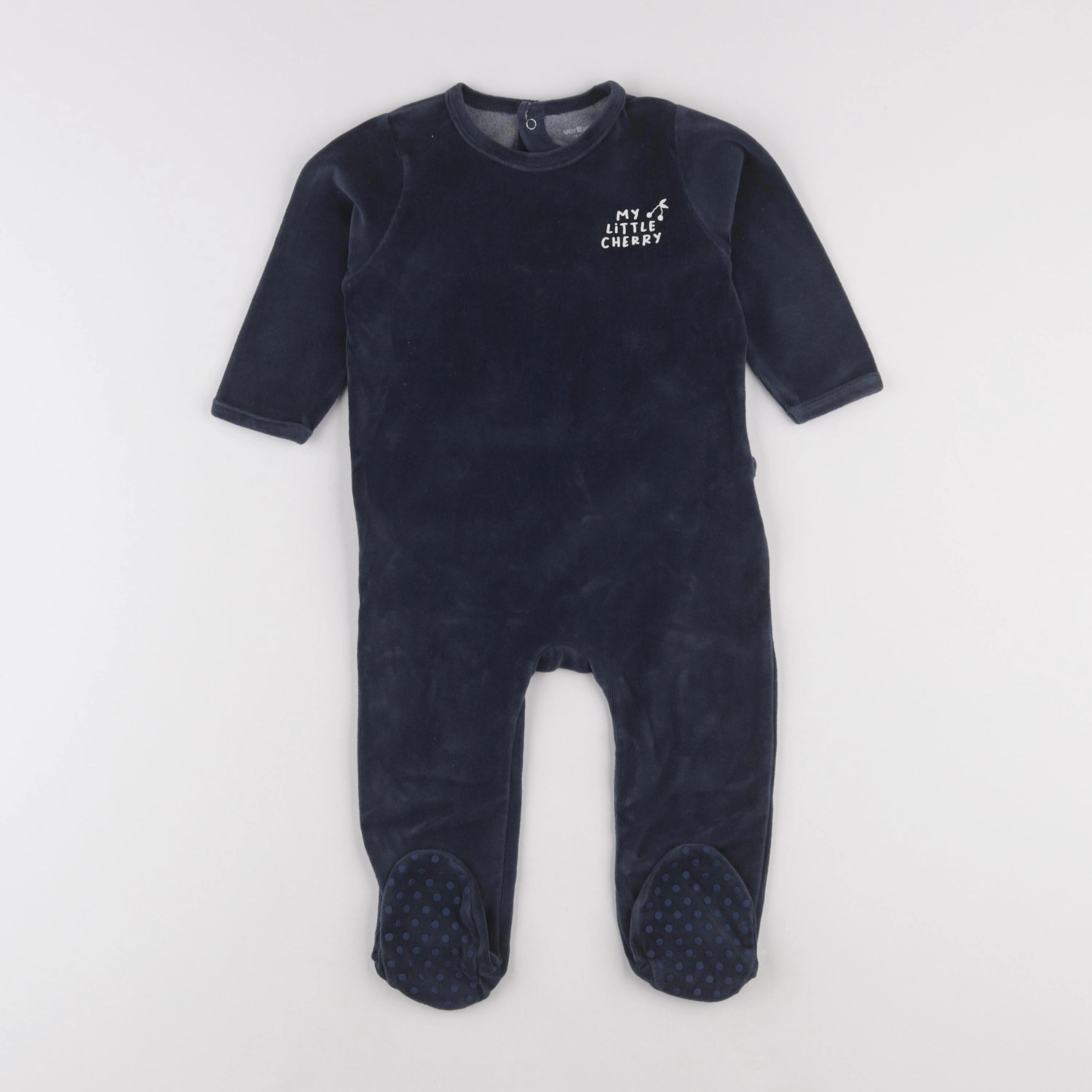 Vertbaudet - pyjama velours bleu - 18 mois