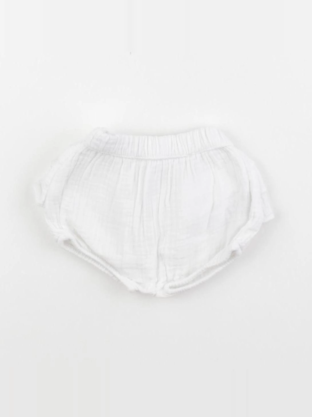 Vertbaudet - bloomer volants au dos blanc - 1 mois