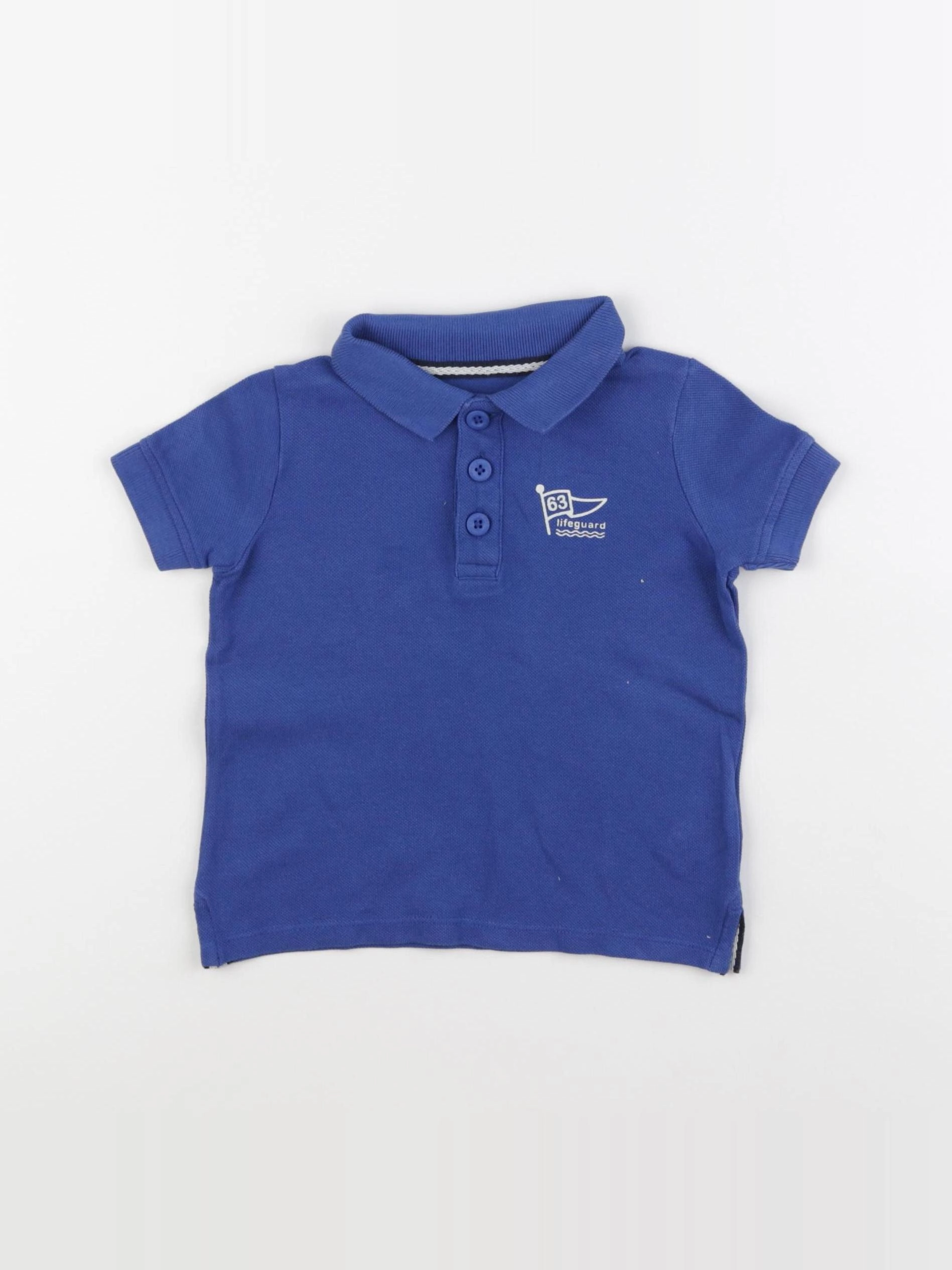 Vertbaudet - polo bleu - 2 ans