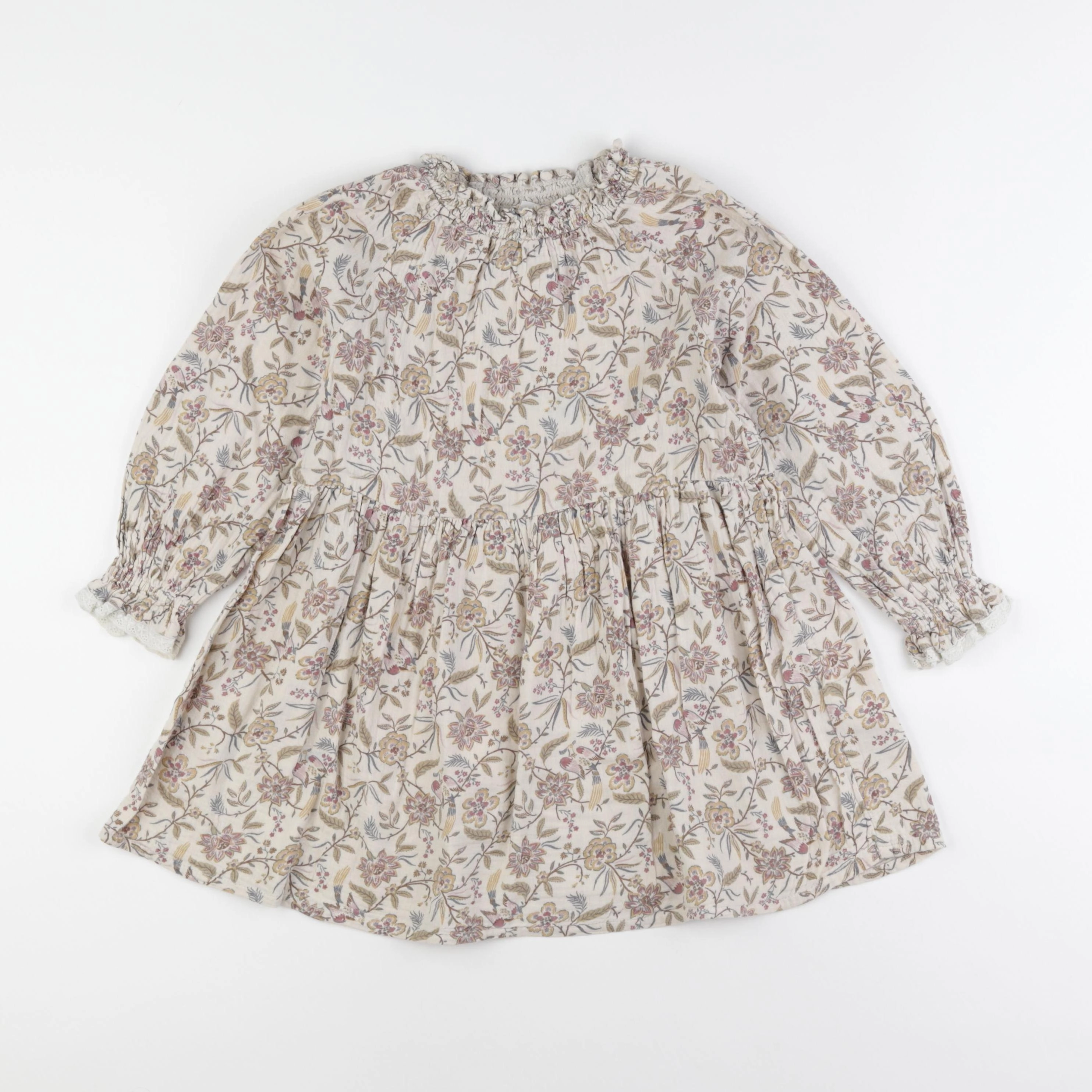 Vertbaudet - robe beige - 5 ans