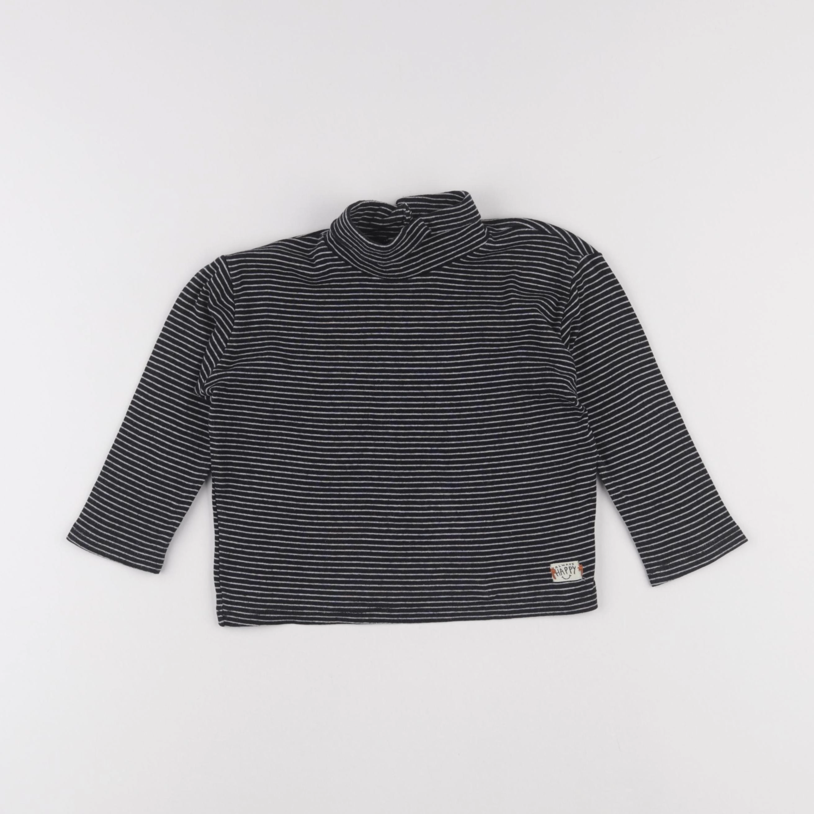 Zara - sous-pull bleu - 12/18 mois