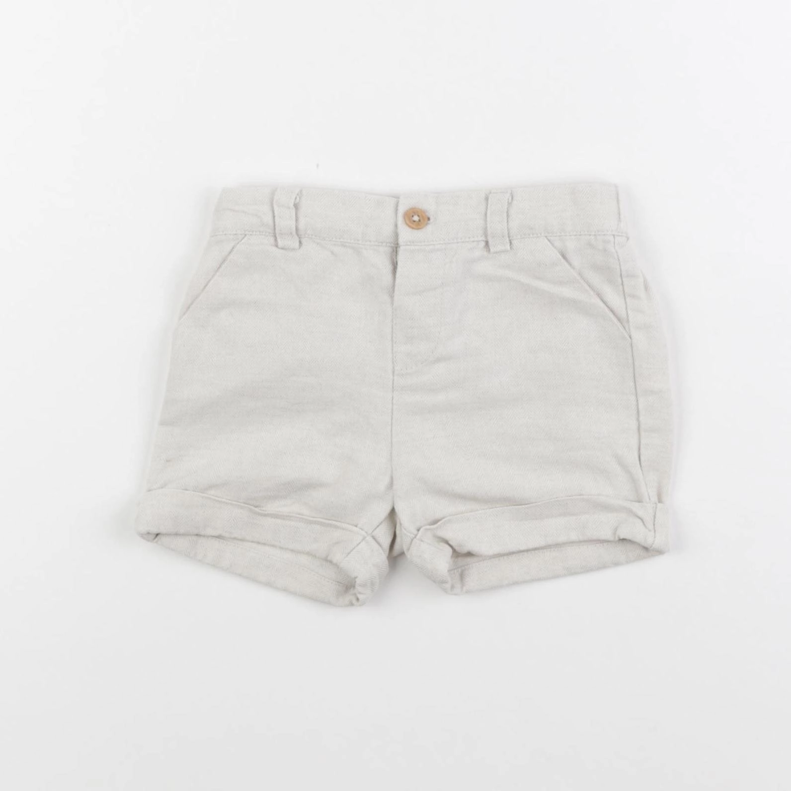 Vertbaudet - short beige - 18 mois
