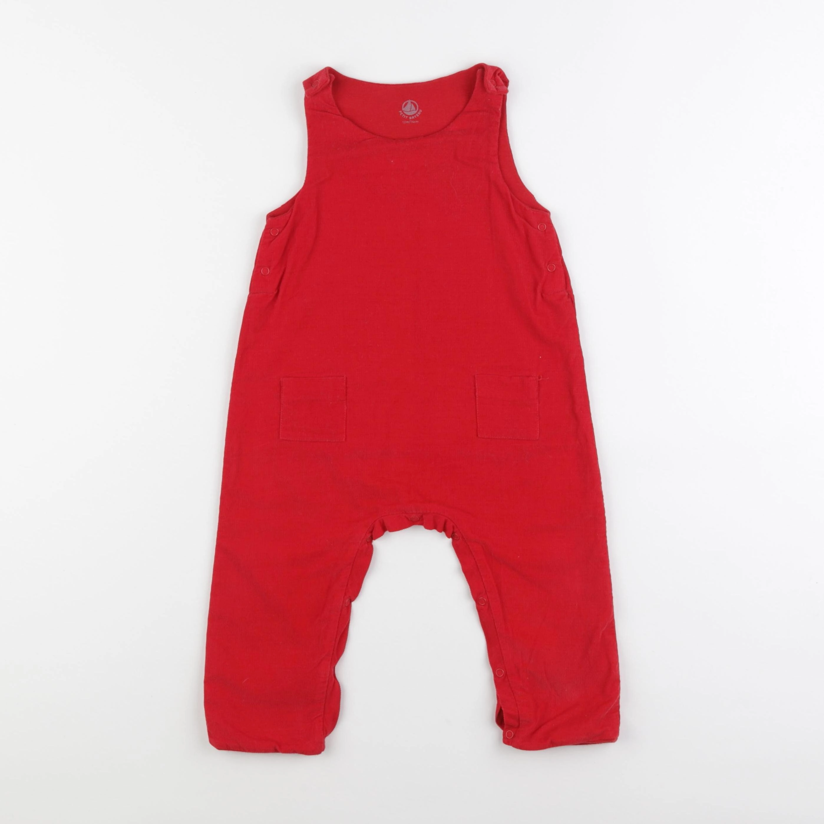 Petit Bateau - salopette rouge - 12 mois